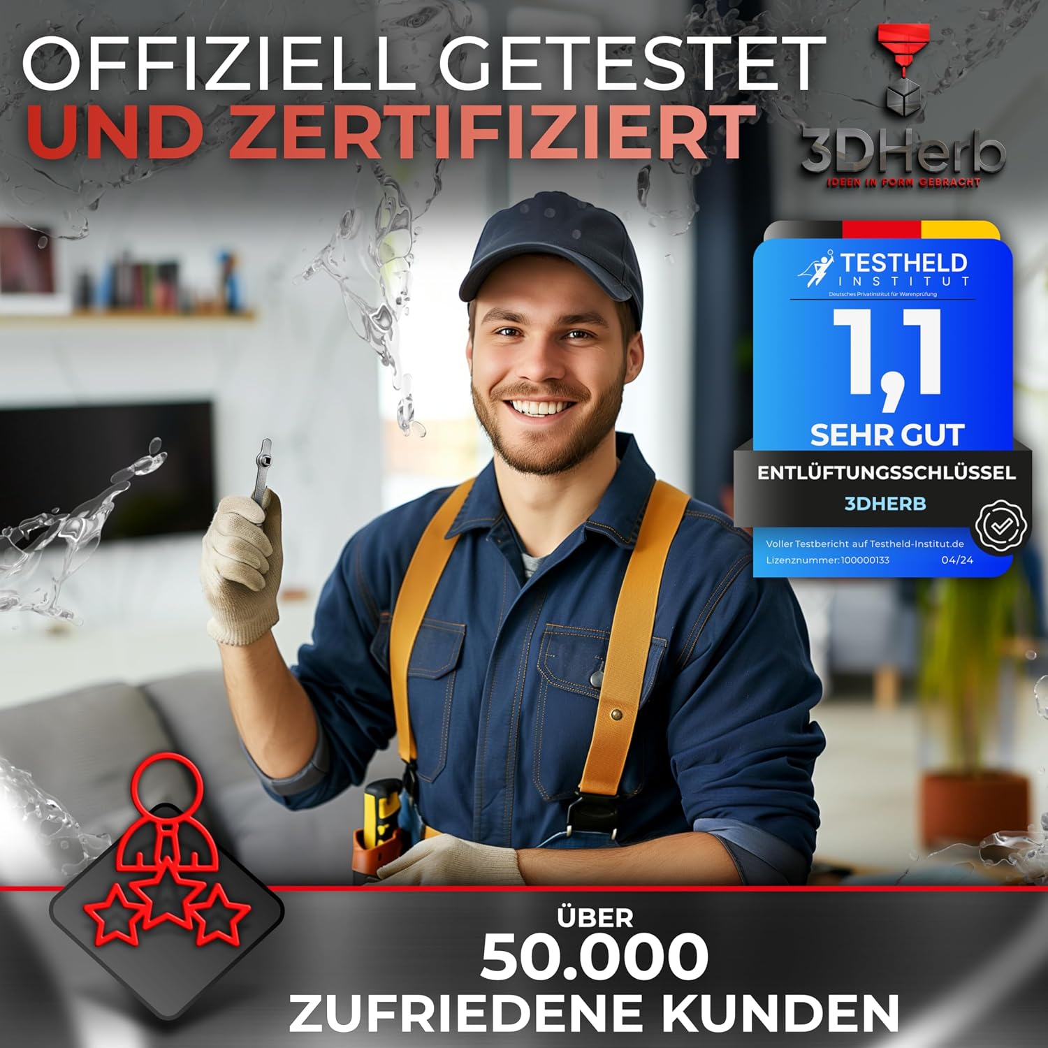 Thumbnail 6 de 3DHerb Entlüftungsschlüssel Edelstahl 5x5 mm