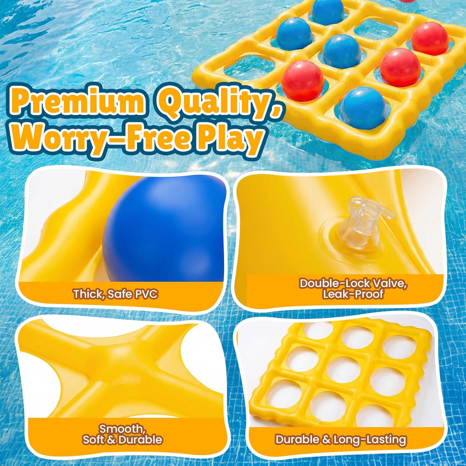 Detalle 2 de Dalipto Giant Inflatable Tic-Tac-Toe Pool Game