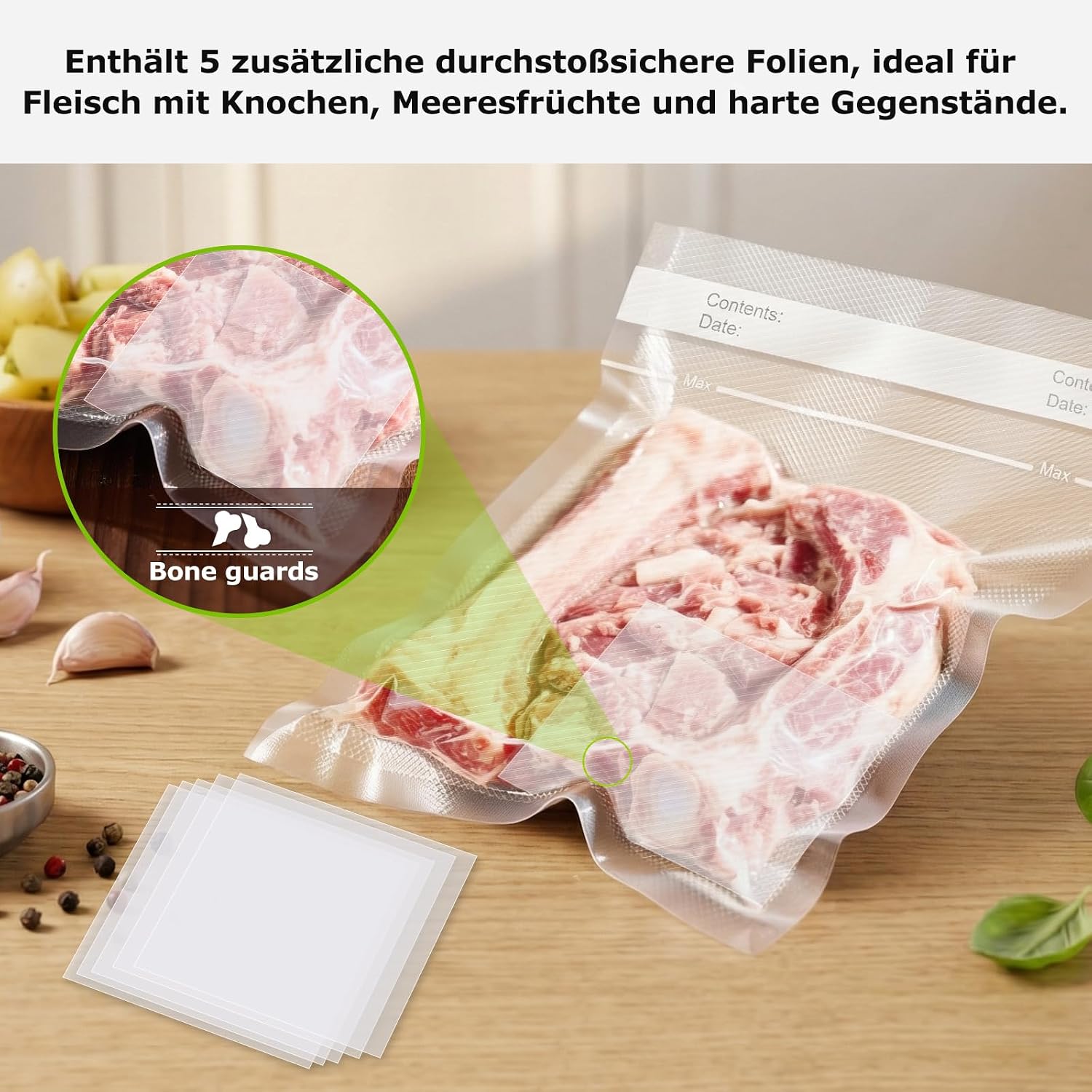 Thumbnail 5 de Bonsenkitchen Profi Vakuumbeutel 100×20×30 cm