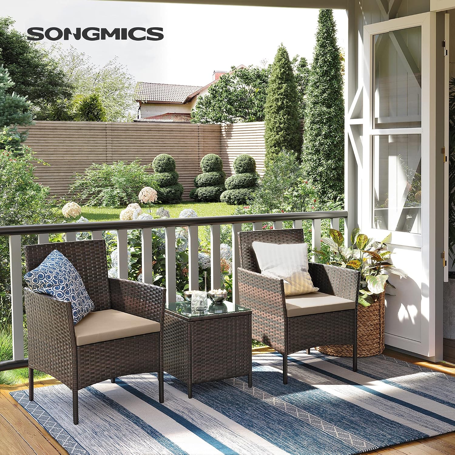 Detalle 2 de SONGMICS patio furniture set UGGF003K01