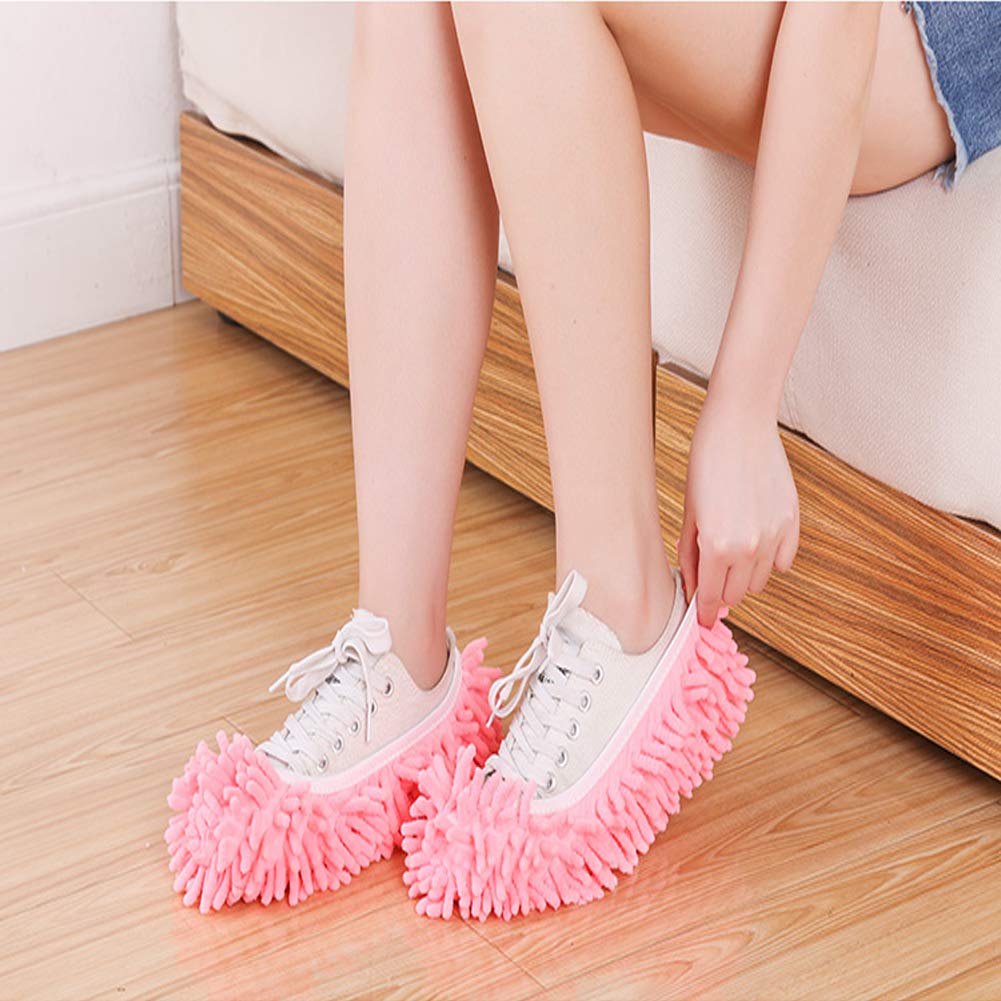 Detalle de Tamicy NARF5_02215 Microfiber Mop Slippers, Washable 5-Pair Set