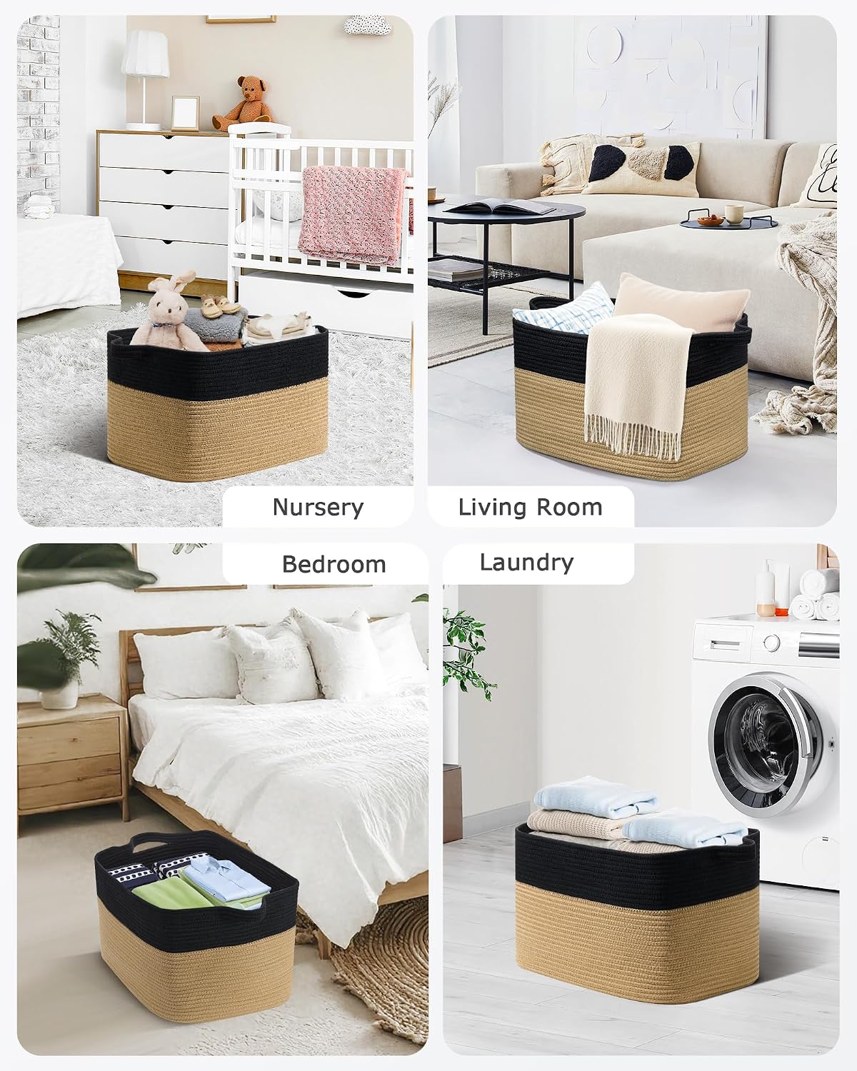 Detalle de MOLMO Large Woven Storage Basket 65L