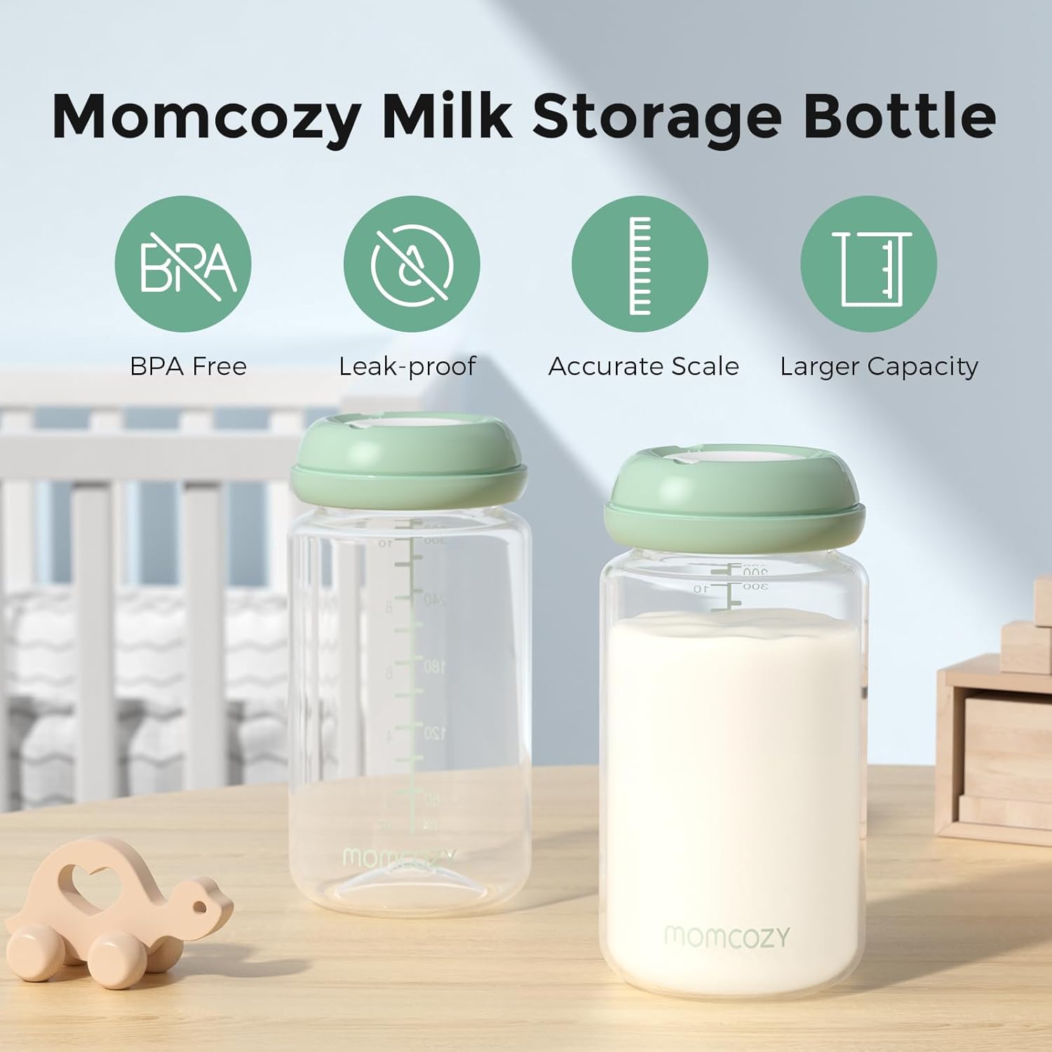 Thumbnail 1 de Momcozy Natural Baby Bottle 300ml Storage