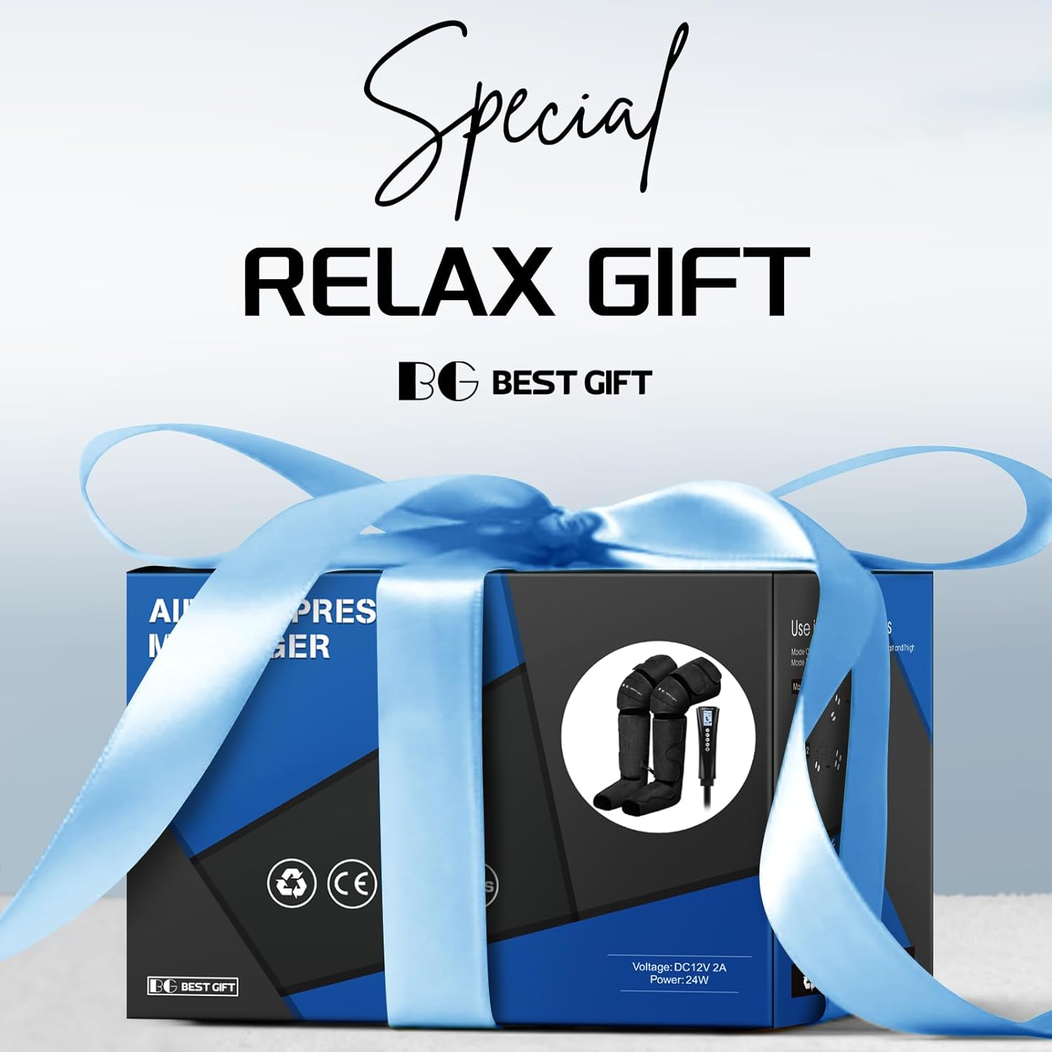 Thumbnail 6 de Bestgift Air Compression Massager with Heat for Legs & Feet — Comprehensive Therapy for Varicose Veins, Cramps, and Edema