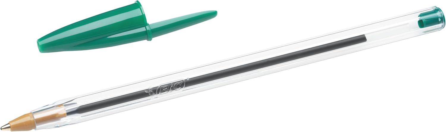 Thumbnail 2 de BIC Cristal Original Green Ballpoint Pens – Medium 1.0 mm, Box of 50 (Smudge-Free)