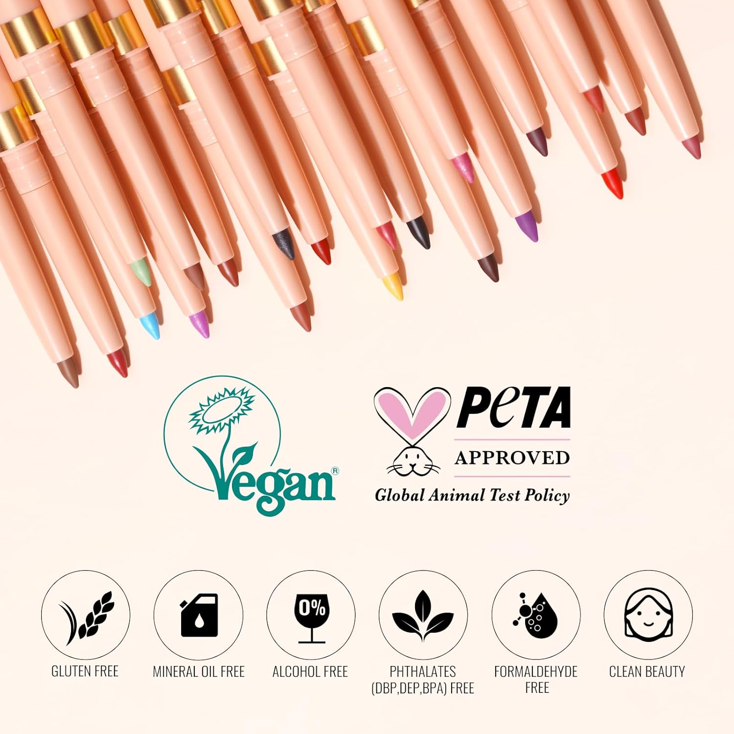 Detalle 2 de OULAC Matita Labbra Rosa Opaco – Lipliner Impermeabile, 12 Ore +, No-Transfer, Pigmentata, Vegan