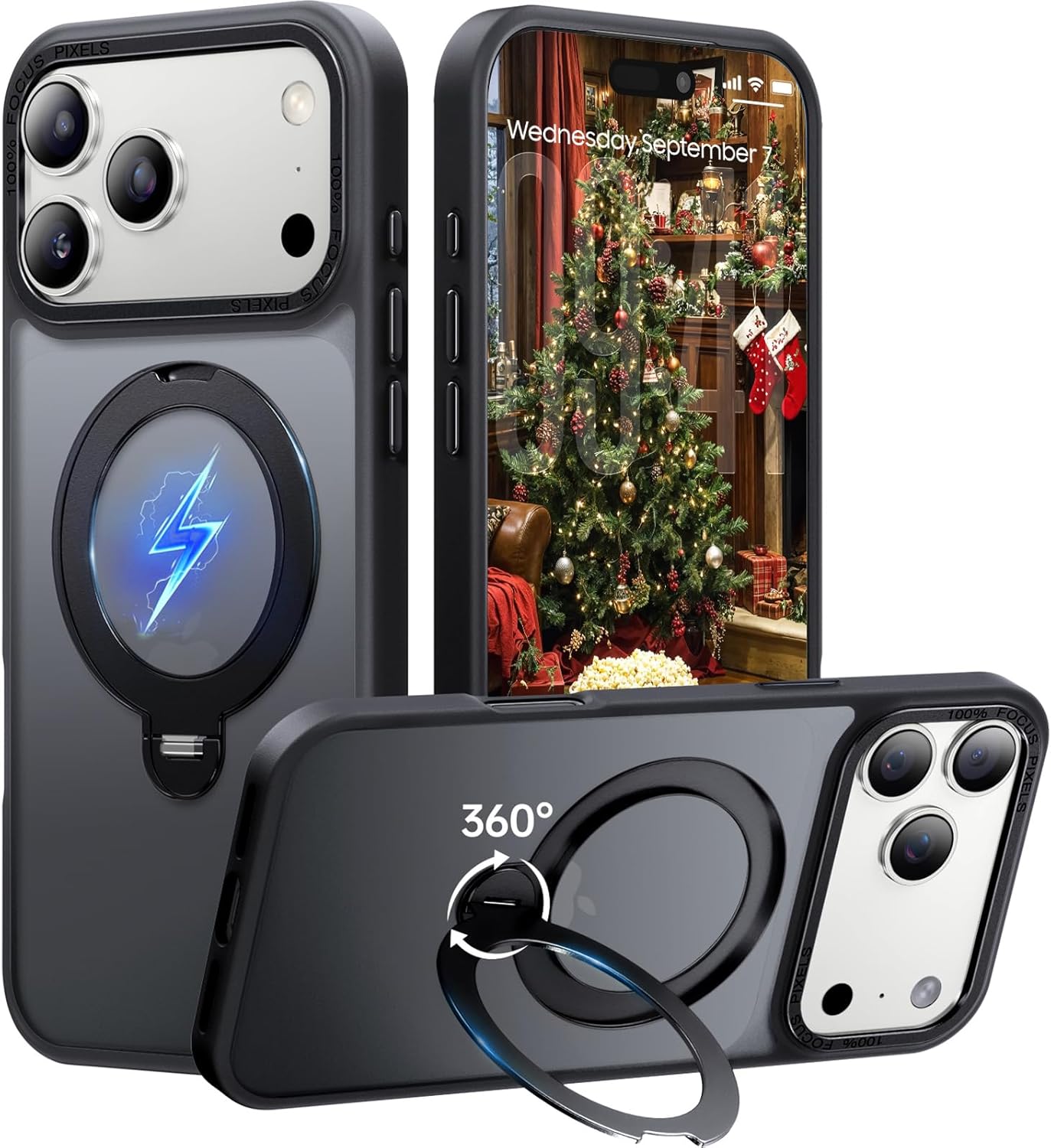 Detalle de Peerock 360° Spin Magnetic Stand for iPhone 17 Pro 6.3"