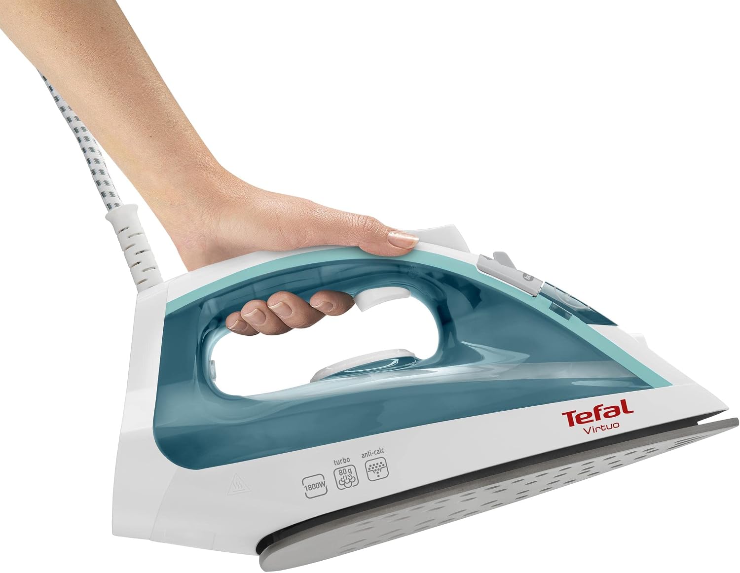 Detalle de Tefal FV1710 Virtuo stoomstrijkijzer, 1800 W, keramische zool en stoomstoot