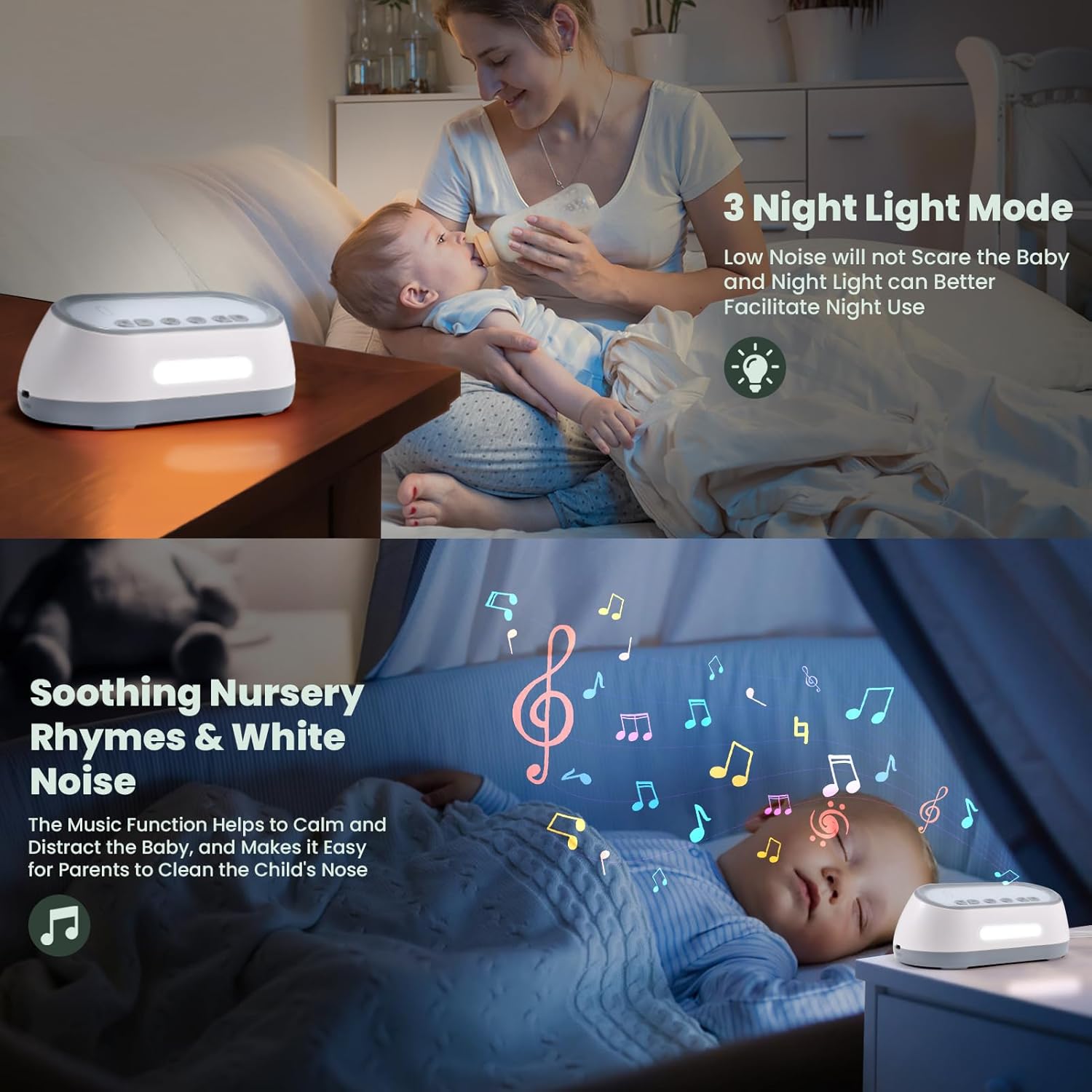Thumbnail 4 de Uplayteck Nasal Aspirator for Baby – Electric Baby Nasal Aspirator with 6 Levels, 78 KPa Suction, Soothing Light and Nursery Rhymes