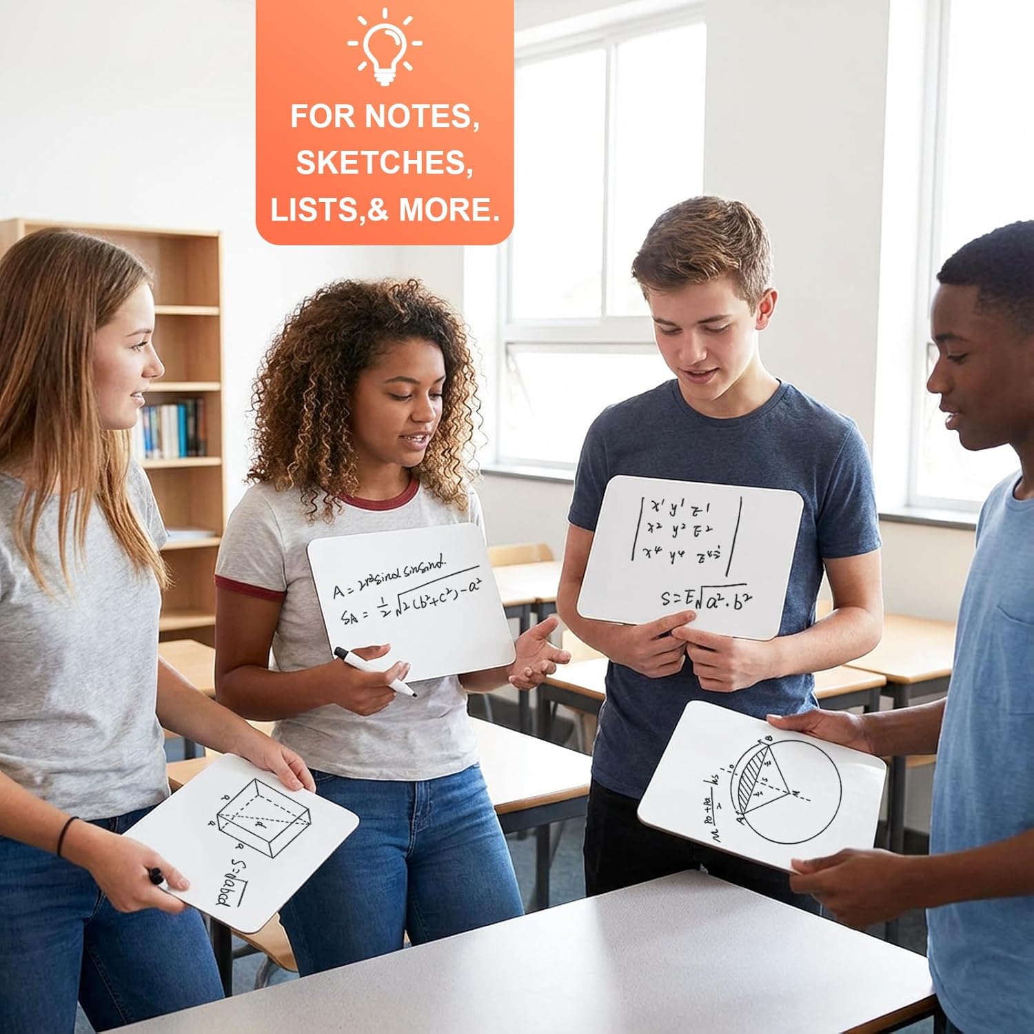 Thumbnail 6 de FOSHISY 8‑Pack Dry Erase Mini Whiteboards A4 – Double‑Sided, Portable Learning Set