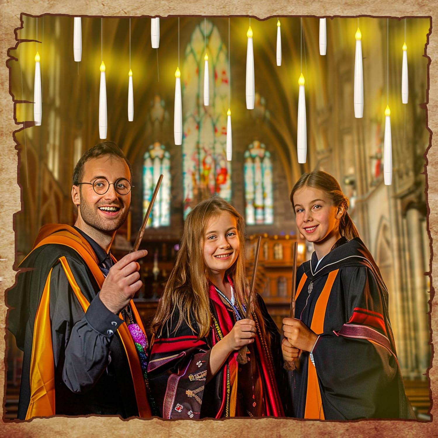 Detalle de Aptliton 24pcs Floating Candles with Wand Remote (Flameless LED) with 6H Timer