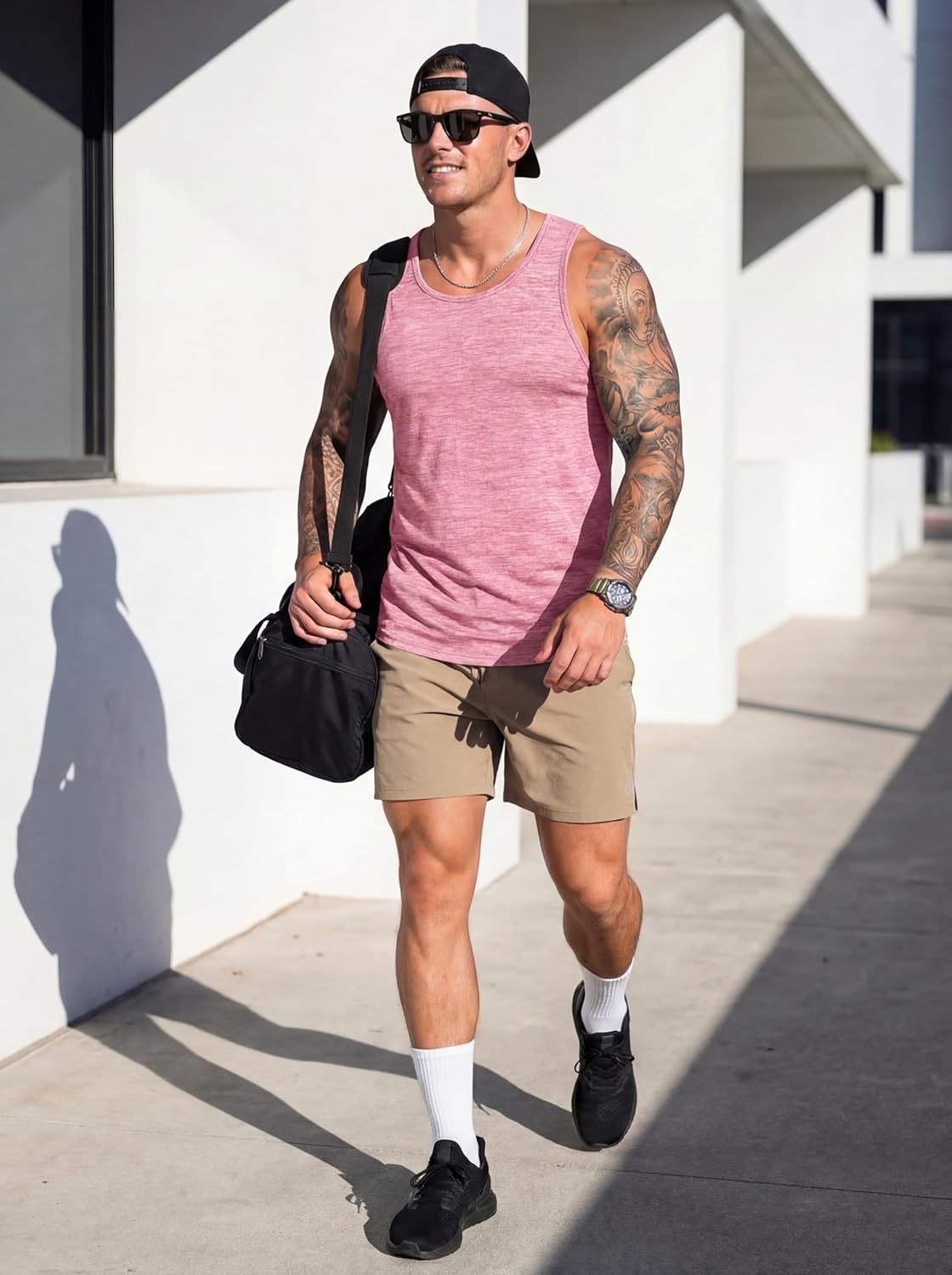 Detalle 2 de MAGCOMSEN Herren Tank Tops Leichtes Quick-Dry Achselshirt (Ärmellos) für Sport & Outdoor