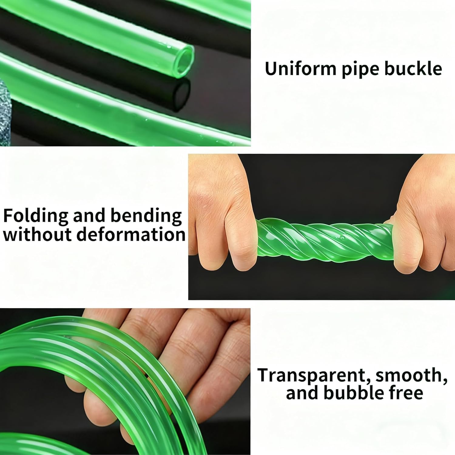 Detalle de YSDINK Premium Flexible PVC Aquarium Airline Tubing – 4 × 6mm, Green, 10M