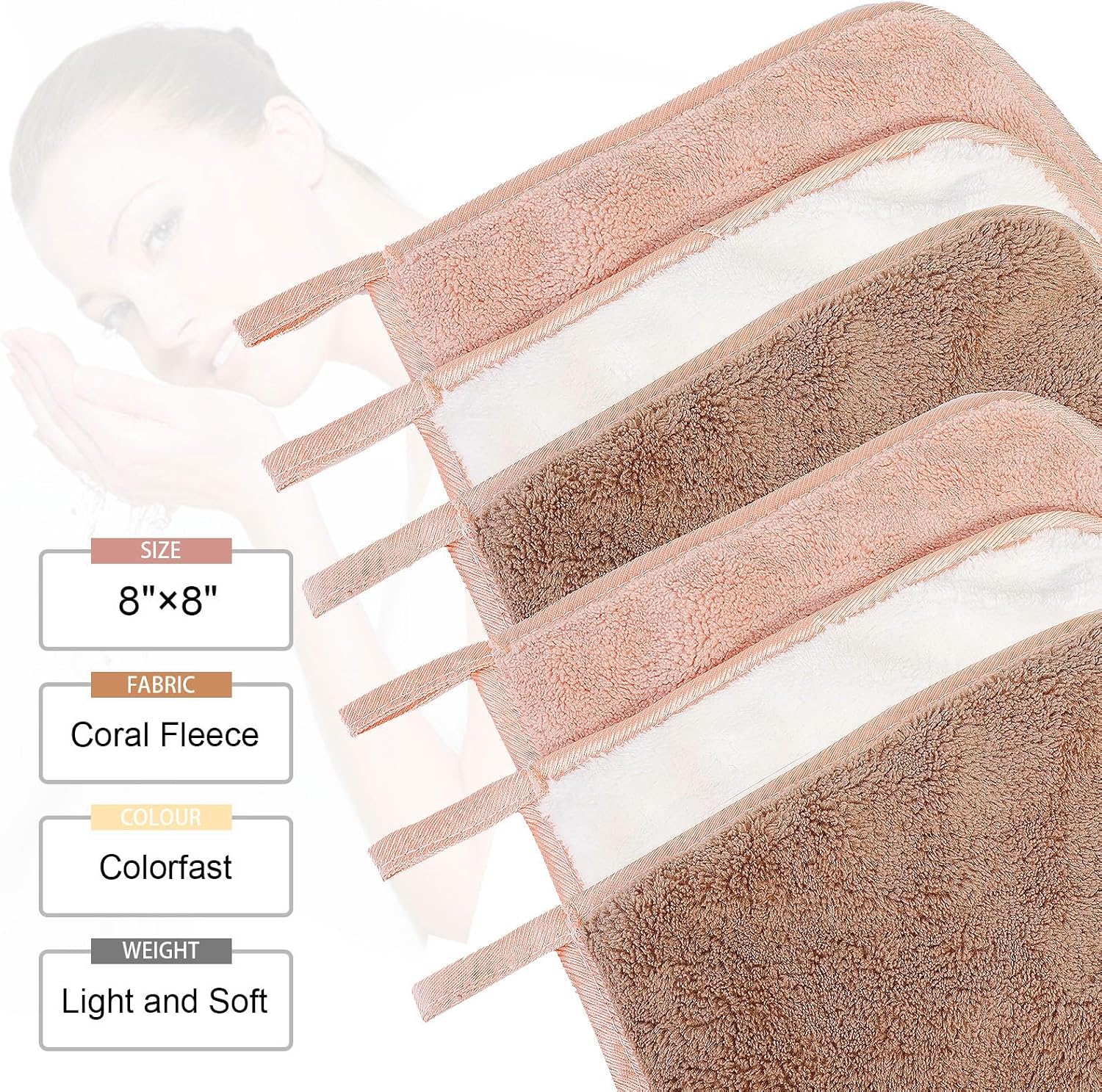 Detalle de PHOGARY PSK6-6 Microfibre Face Cloth herbruikbare microvezel gezichtsdoeken, 6 stuks
