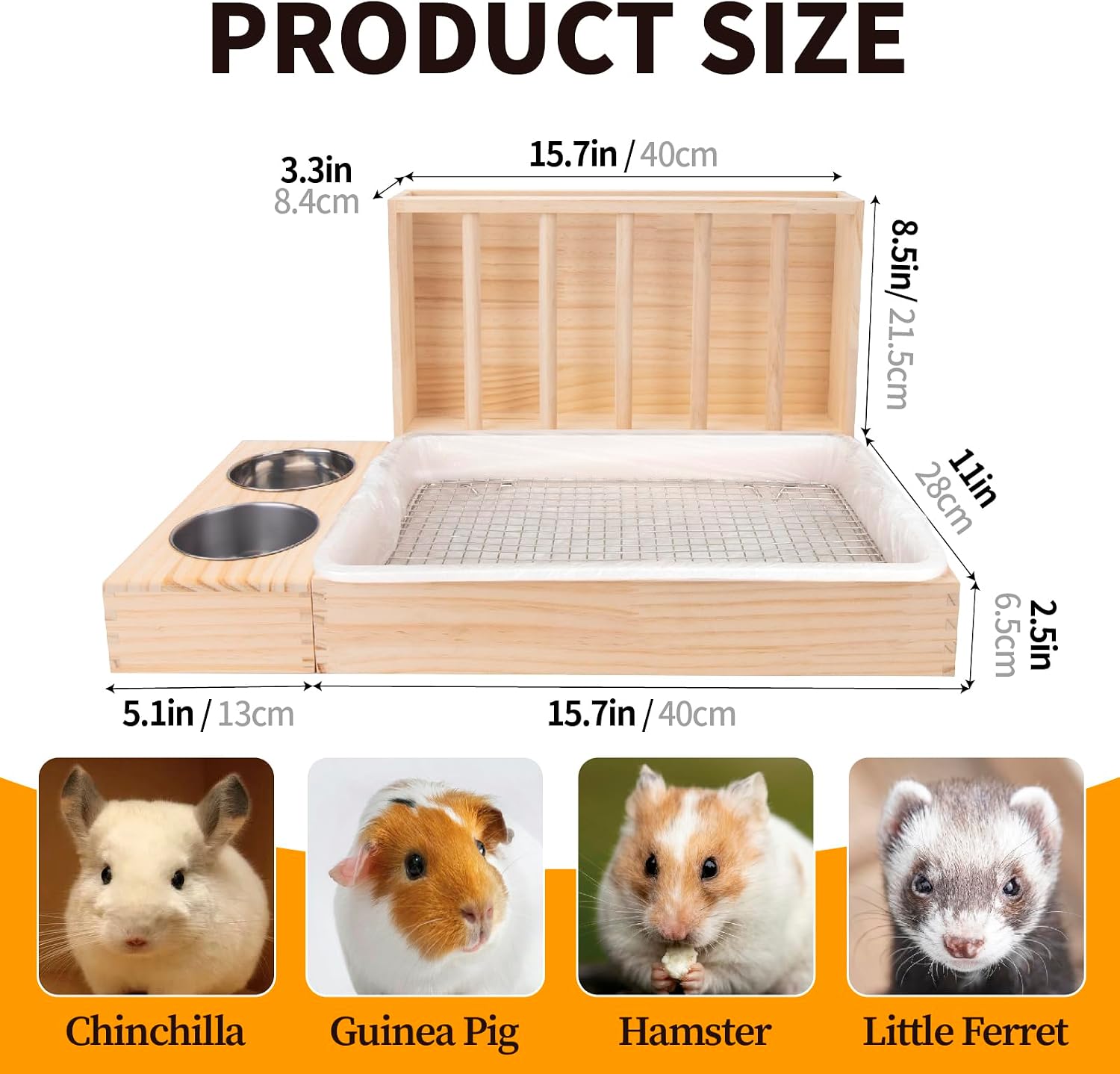 Thumbnail 5 de BESNEW Rabbit Hay Feeder 3-in-1