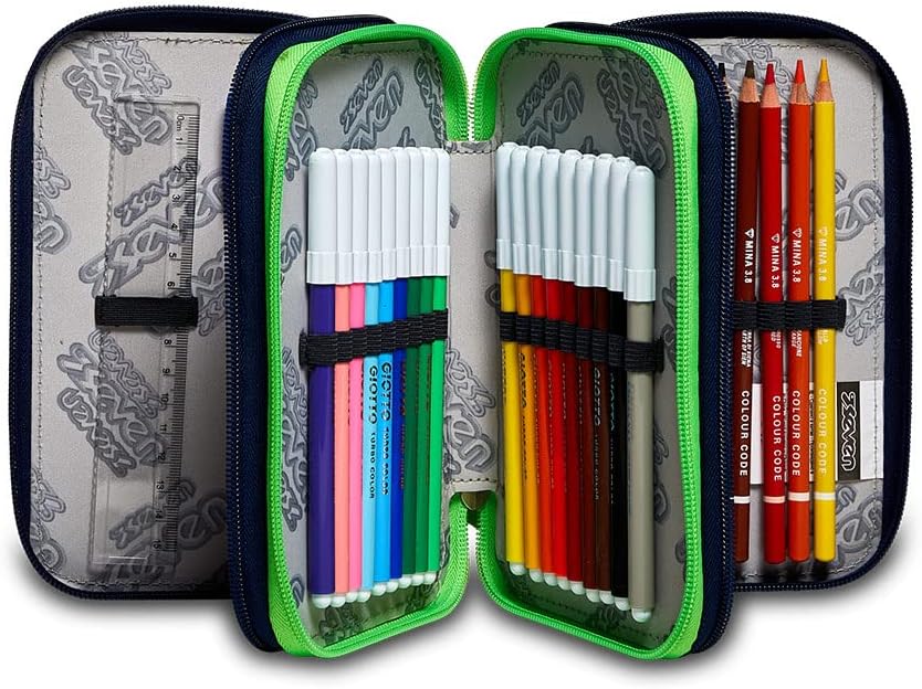 Thumbnail 1 de Seven Trousse à Crayons – Trousse à Stylos, 3 compartiments, design Italien