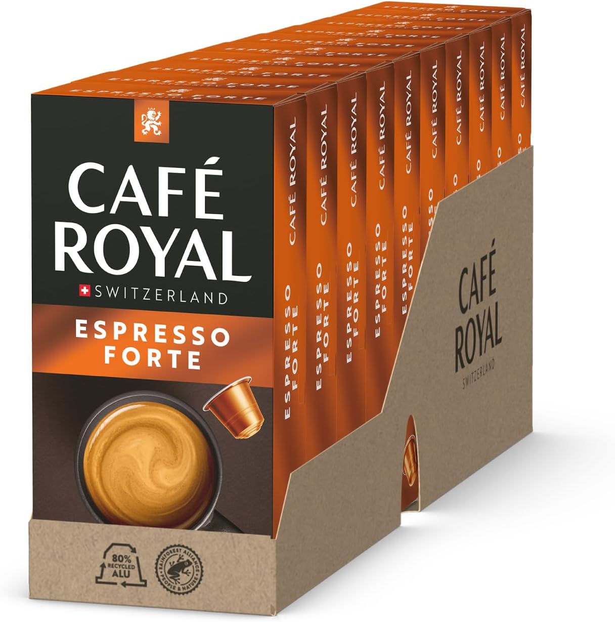 Detalle de Café Royal Espresso Forte – Capsules compatibles Nespresso, 100 capsules
