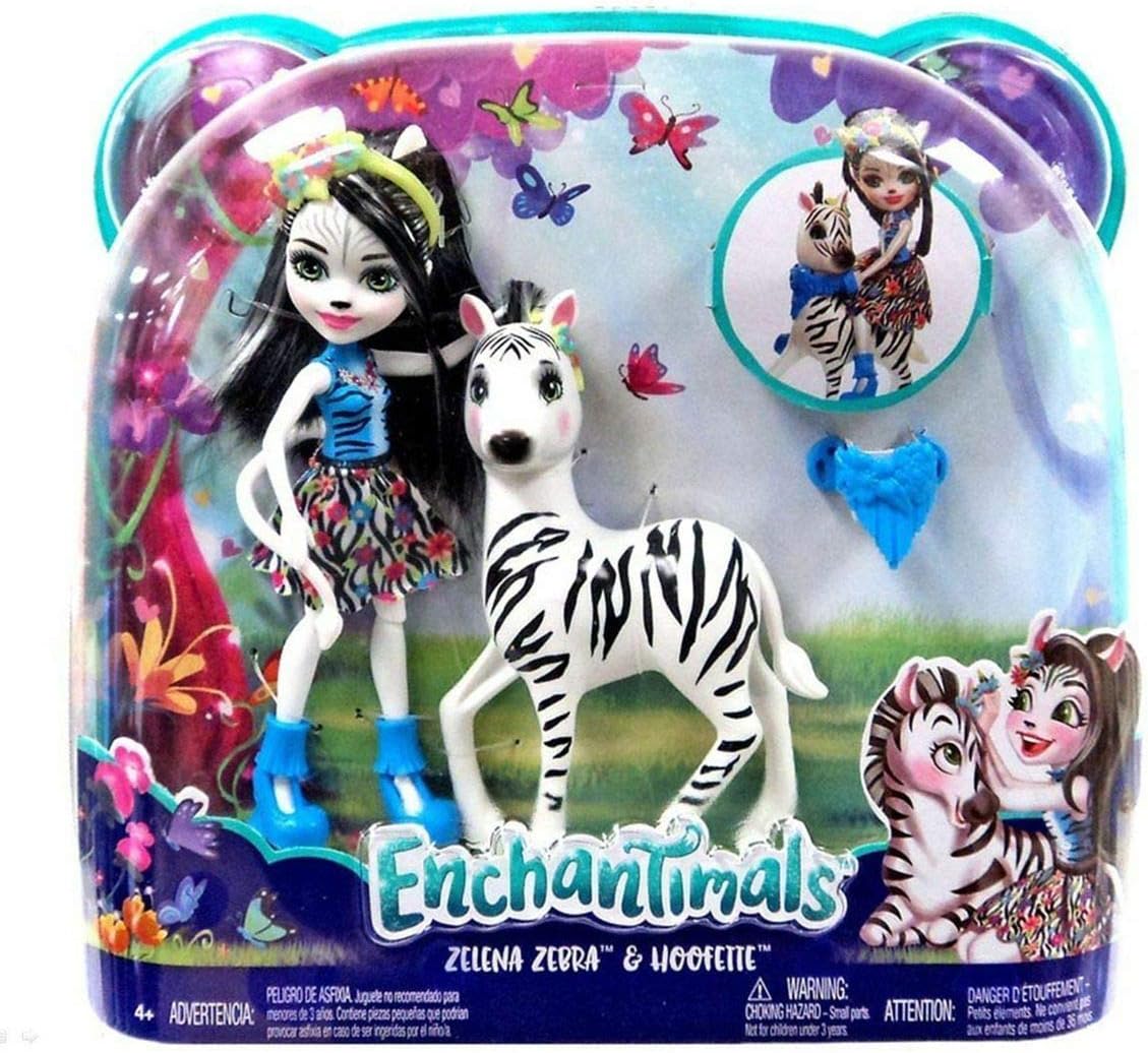 Detalle de Enchantimals FKY75 Zelena Zebra & Hoofette Doll with Styleable Hair