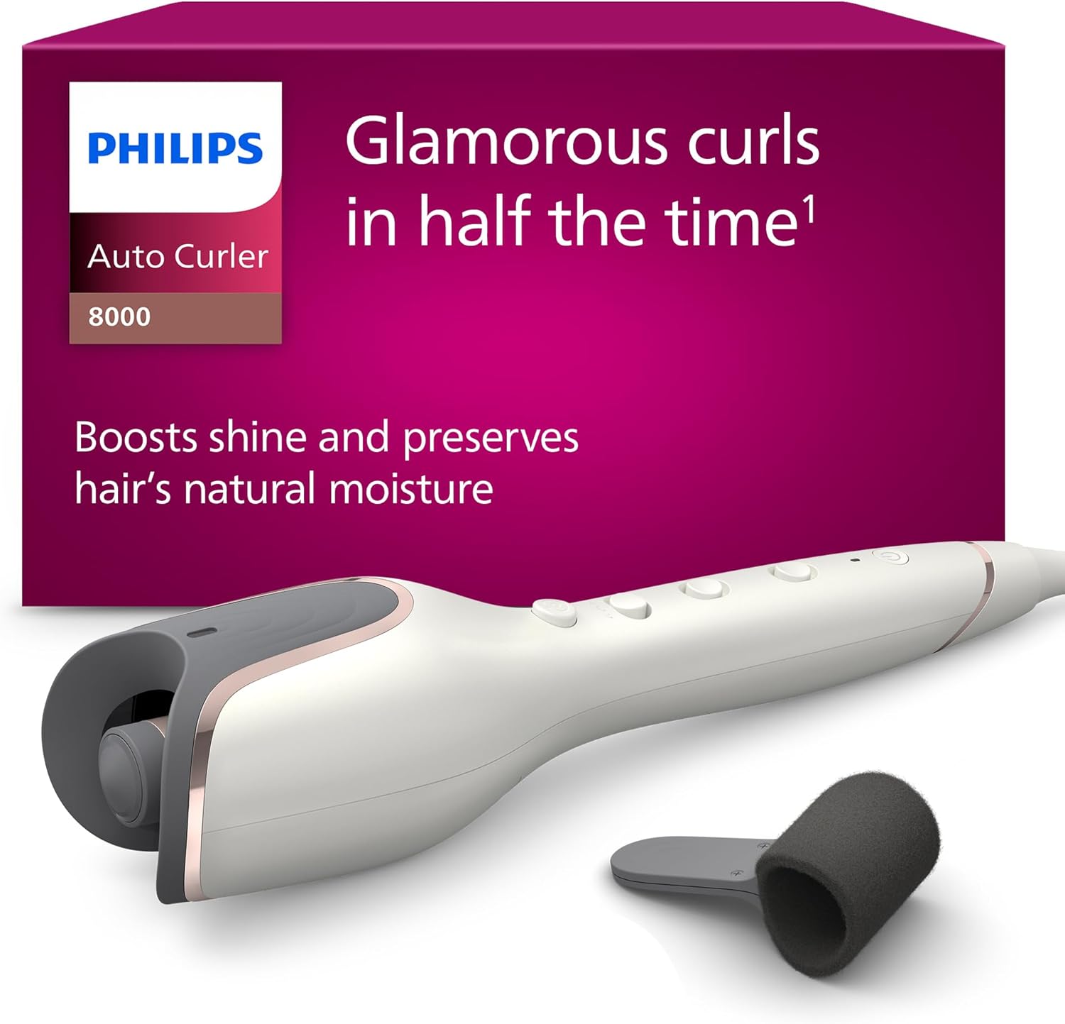 Detalle de Philips Série 8000 BHB878/00 – Boucleur automatique MoistureProtect, 27 styles