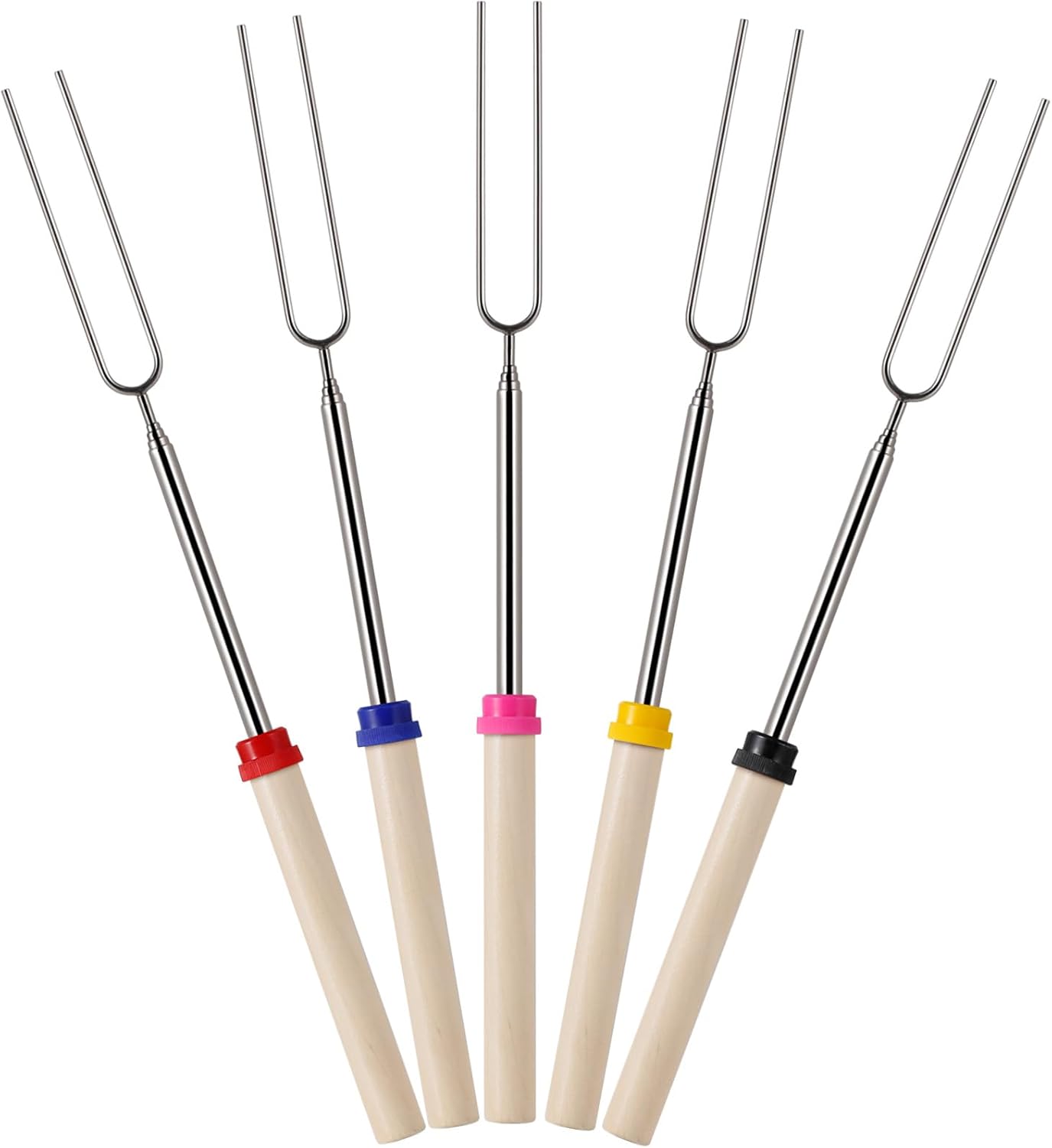 Detalle 2 de WINDESK barbecue5forks Telescoping Marshmallow Roasting Sticks, 5-Piece Set