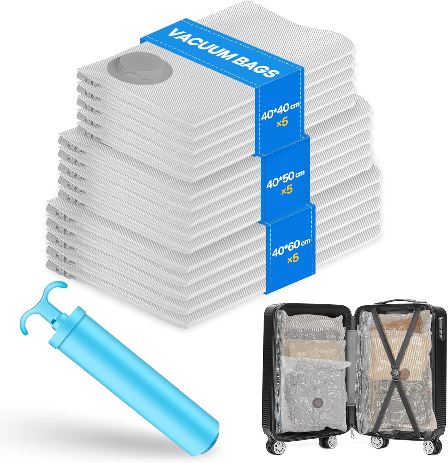 Thumbnail 6 de Vacbird Vacuum Storage Bags (9 Pack) – Reusable space-saver vacuum bags for clothes