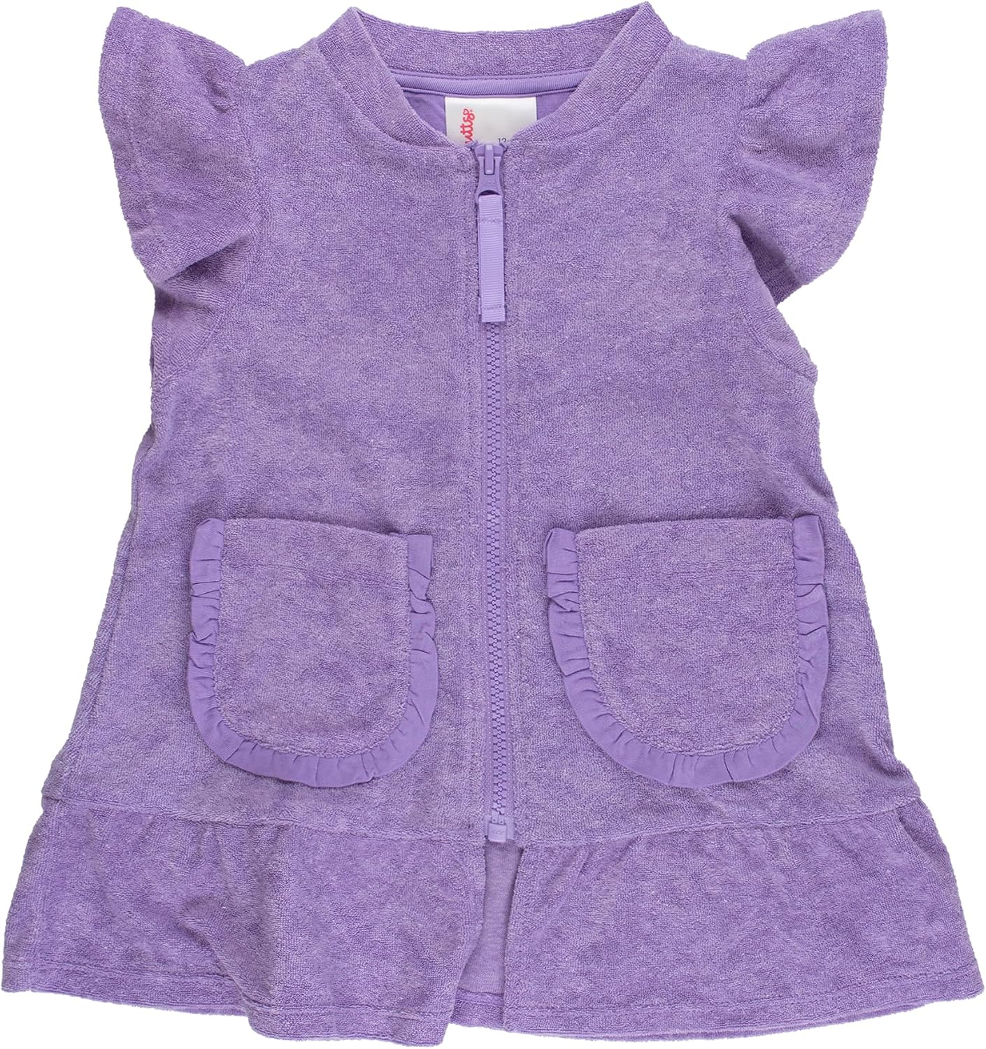 Detalle de RuffleButts Baby Swim Cover-Up in Terry