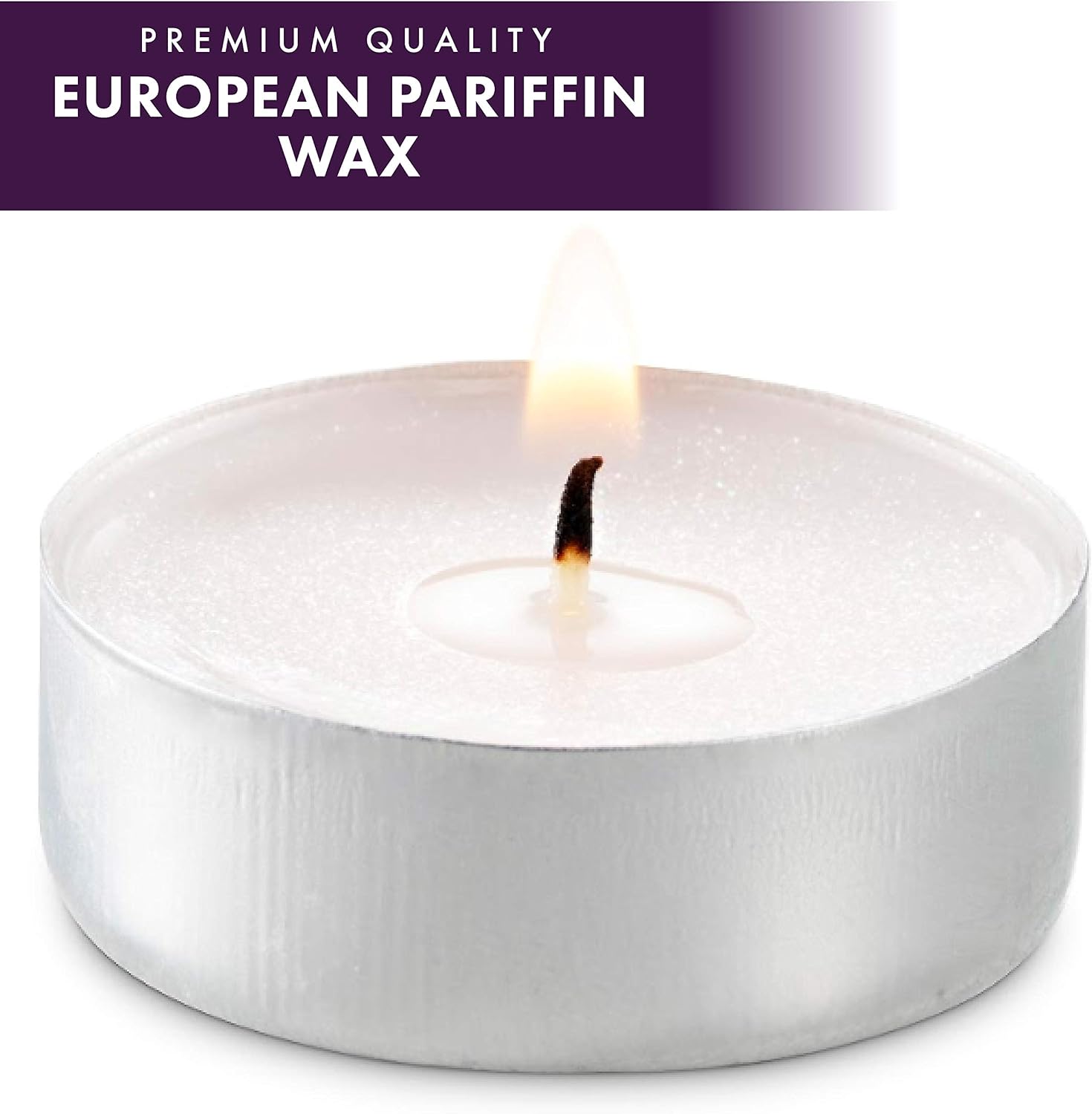 Thumbnail 1 de MontoPack 8542002270 Unscented Tea Light Candles, 100-Pack, Paraffin Wax