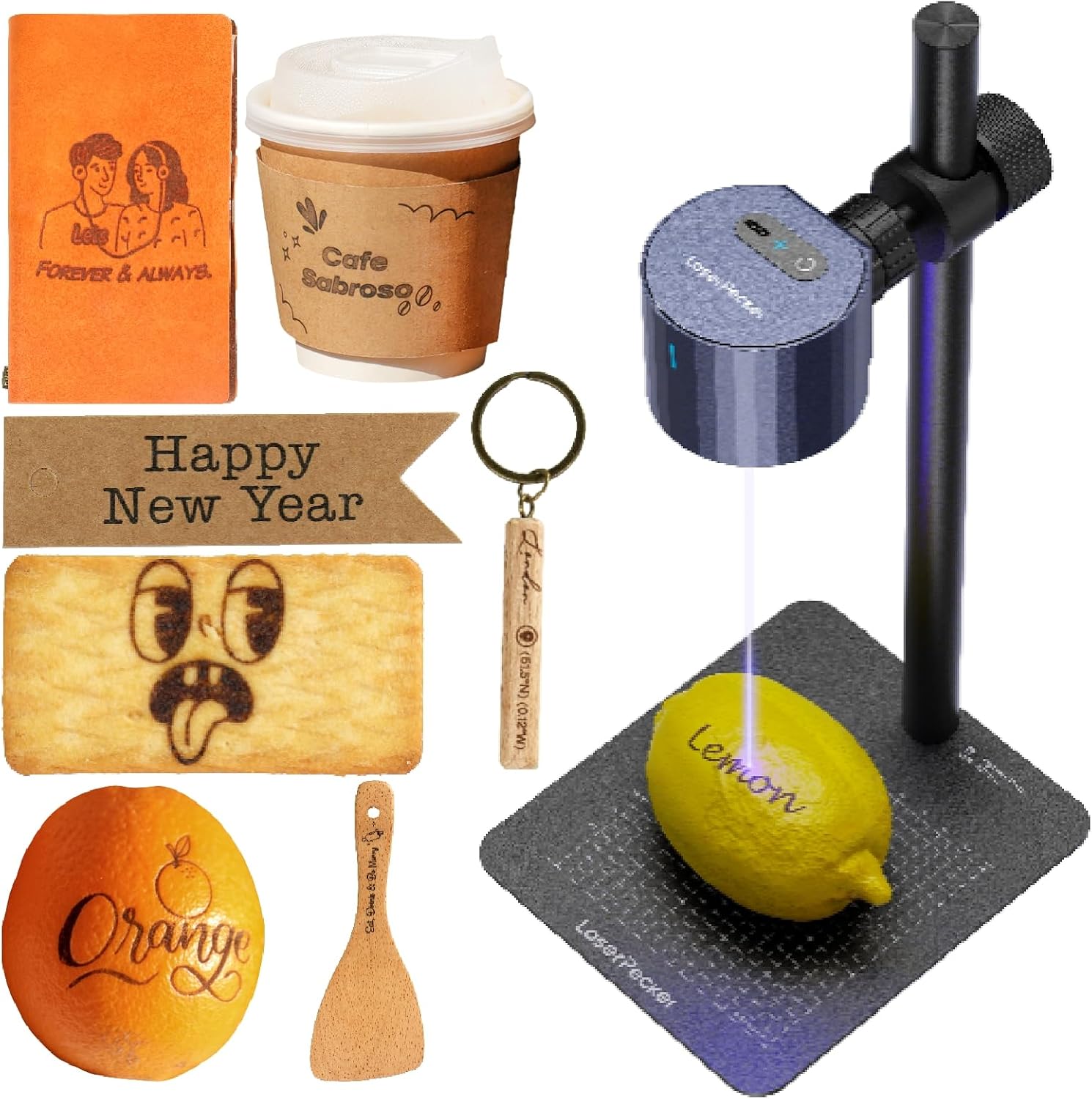 Detalle de LaserPecker LP1 Plus Portable Laser Engraver, 0.15 mm Precision, 100 × 100 mm Area