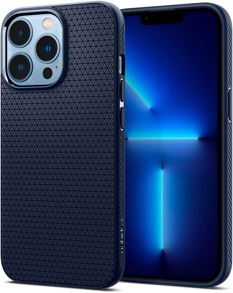 Detalle de Spigen Liquid Air iPhone 13 Pro coque bleu marin