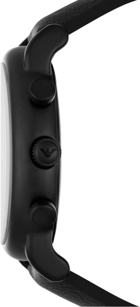 Detalle de Emporio Armani orologio da uomo con cronografo, cassa 46 mm e cinturino in acciaio, pelle o silicone