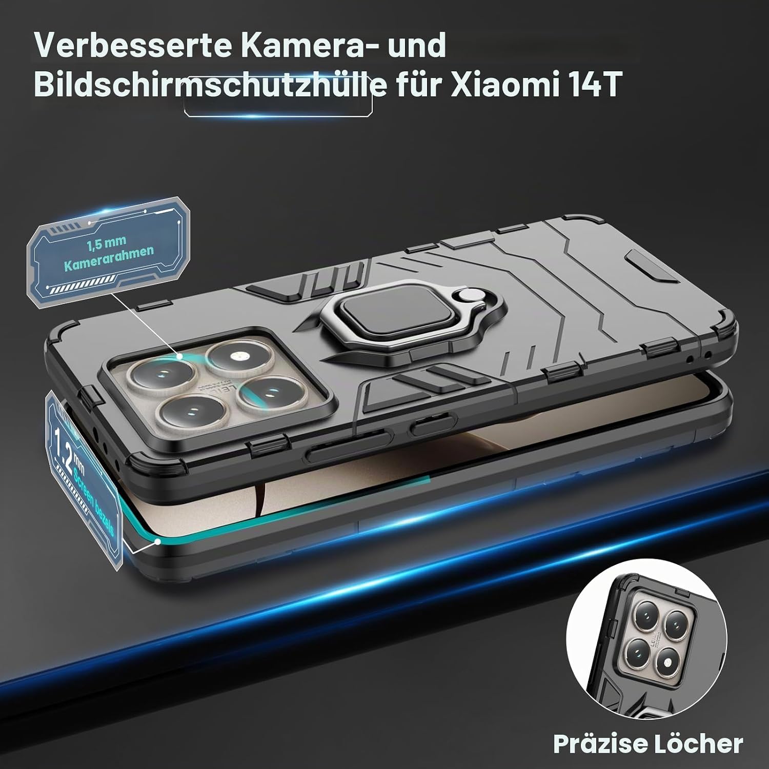 Detalle de Btstring Xiaomi 14T Hülle mit Ring