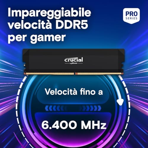 Thumbnail 1 de Crucial Pro RAM DDR5 32GB Kit (2x16GB) 6000MHz CL36 – Overclocking gaming, Intel XMP 3.0 / AMD EXPO