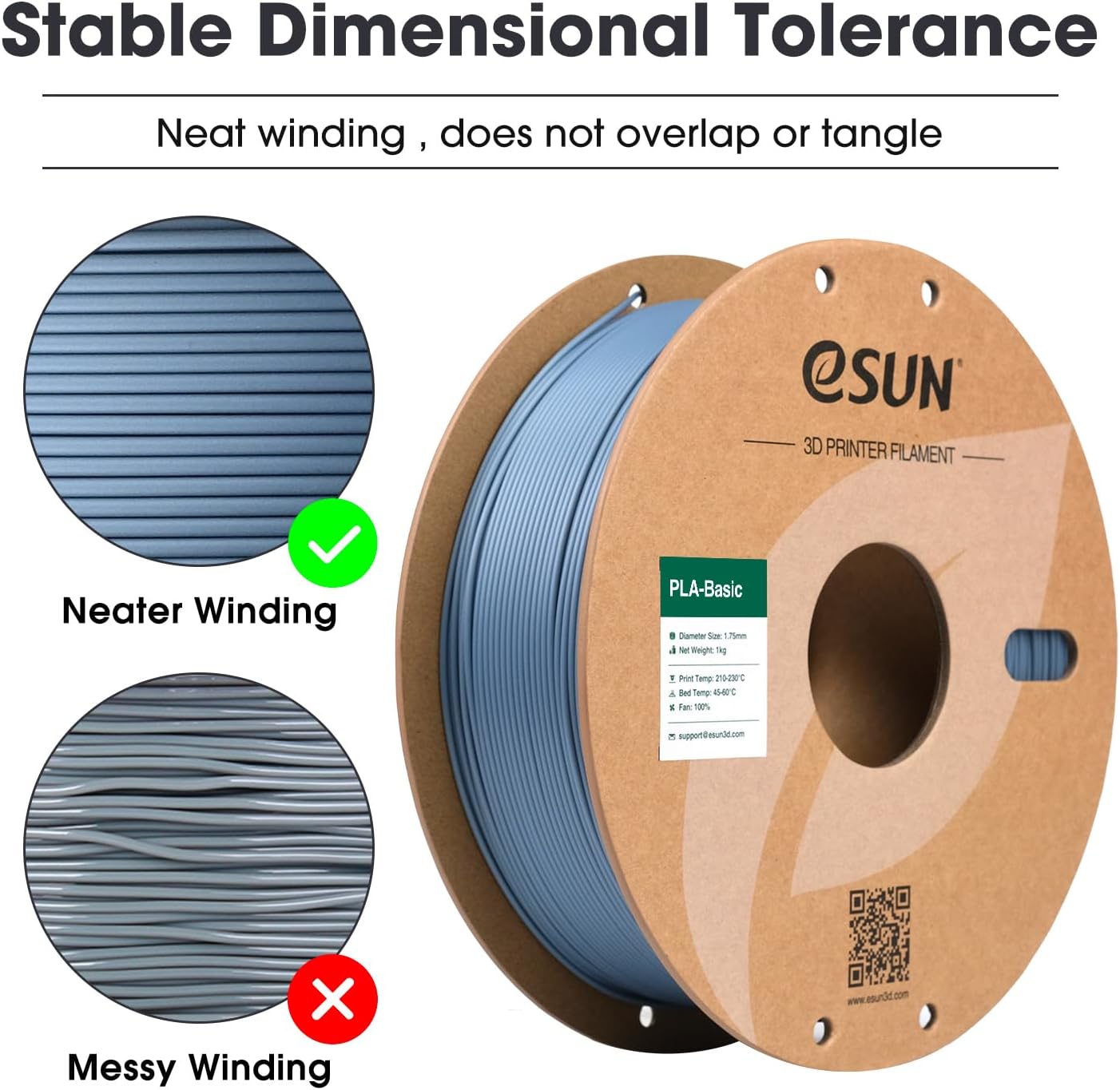 Thumbnail 1 de eSUN PLA Basic grigio chiaro 1,75 mm (Precisione ±0,05 mm) – filamento per stampanti 3D da 1 kg