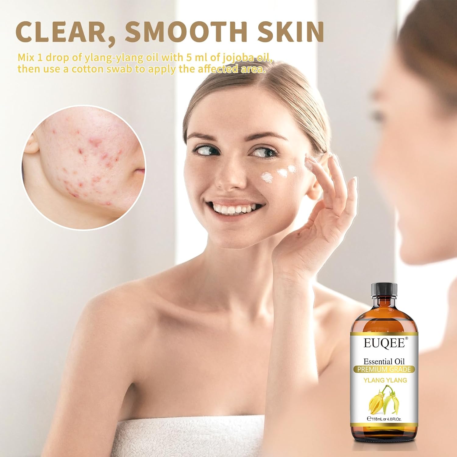 Detalle 1 de EUQEE Ylang Ylang Essential Oil 4 Fl.Oz