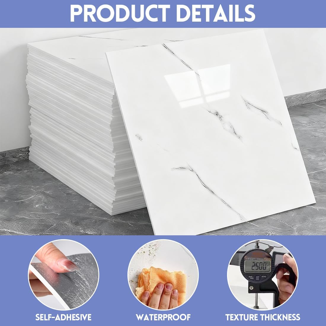 Thumbnail 2 de Yuragim Selbstklebende Wandfliesen 30x30 cm