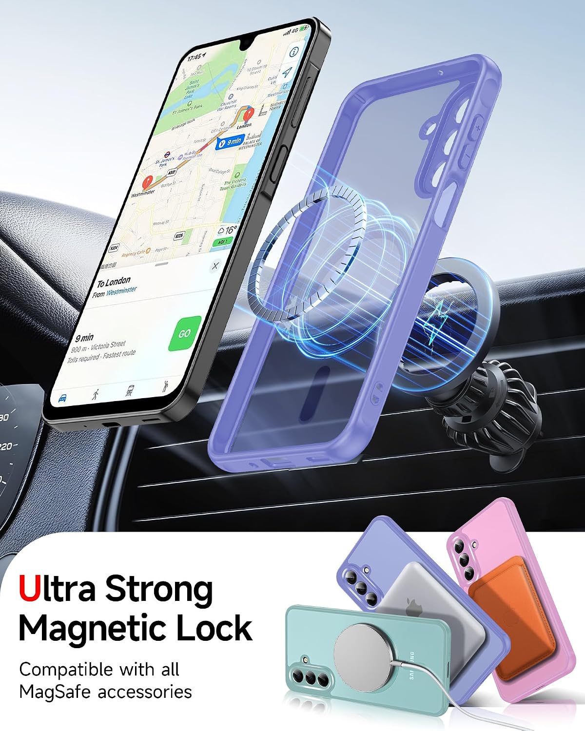 Detalle 2 de LeYi Galaxy A17 Magnetic Case 2 Pack