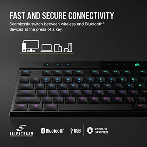 Detalle de Corsair K100 AIR RGB Mechanical Gaming Keyboard – Ultra-Thin, UK Layout