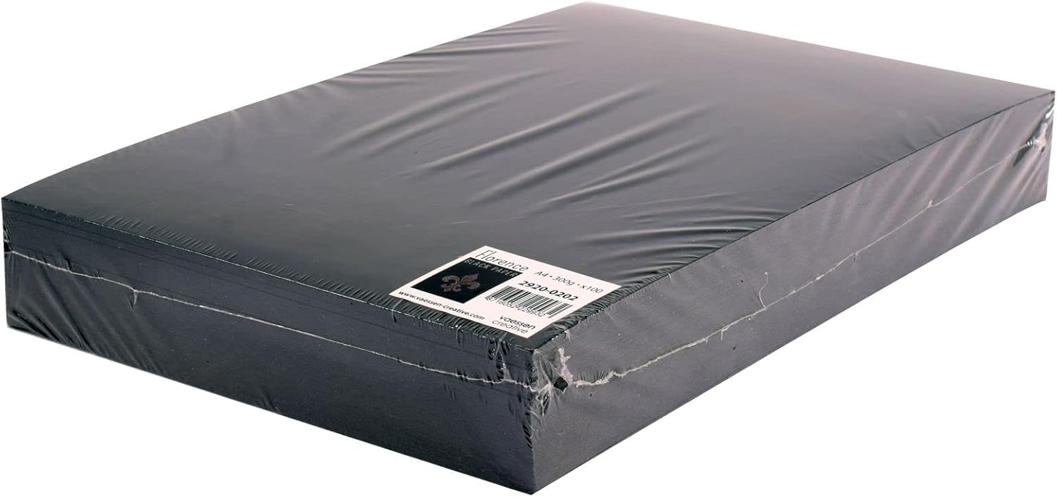 Detalle de Florence Papier Cartonné Noir Lisse A4 – 100 feuilles 300 g/m²