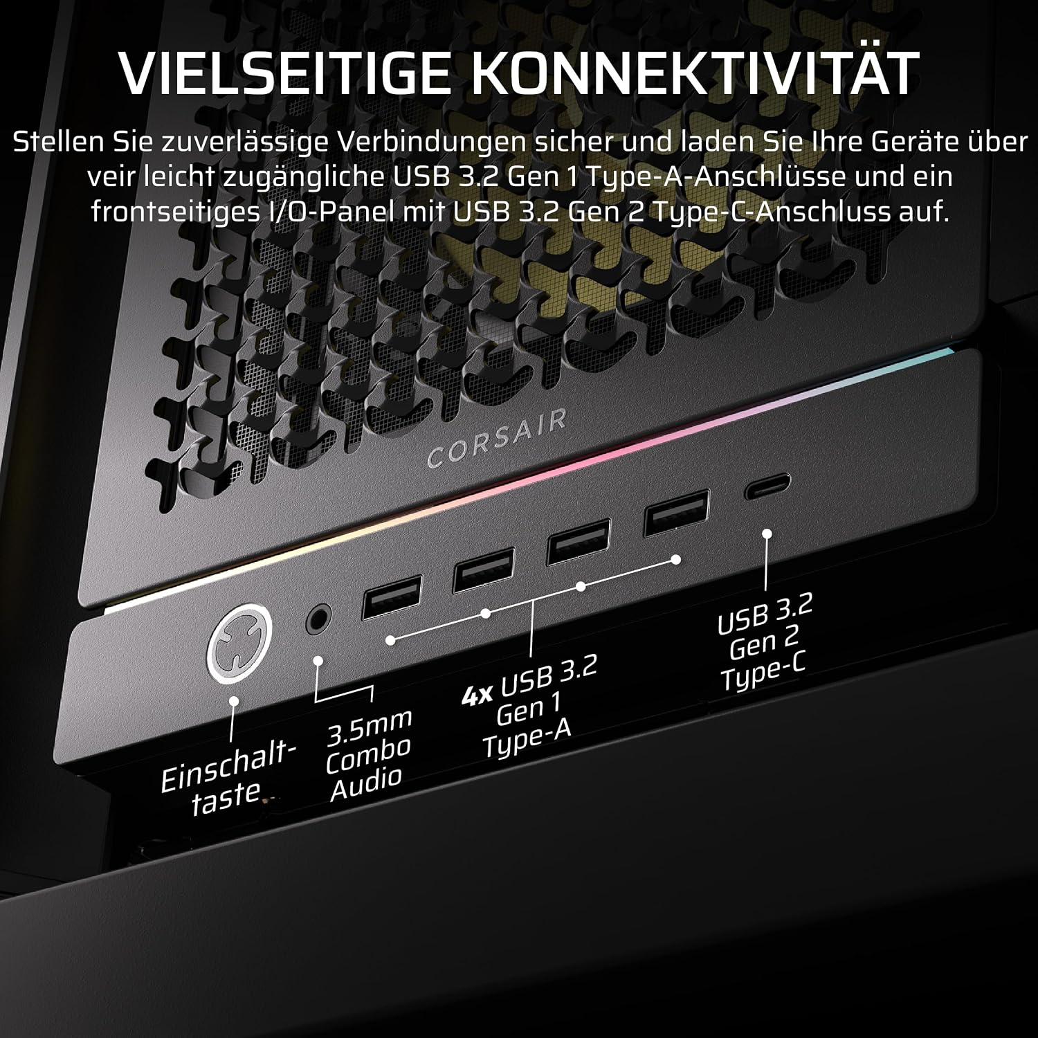Thumbnail 6 de CORSAIR Frame 5000D RS ARGB Modulares Hohem Luftstrom Mid-Tower-Gehäuse