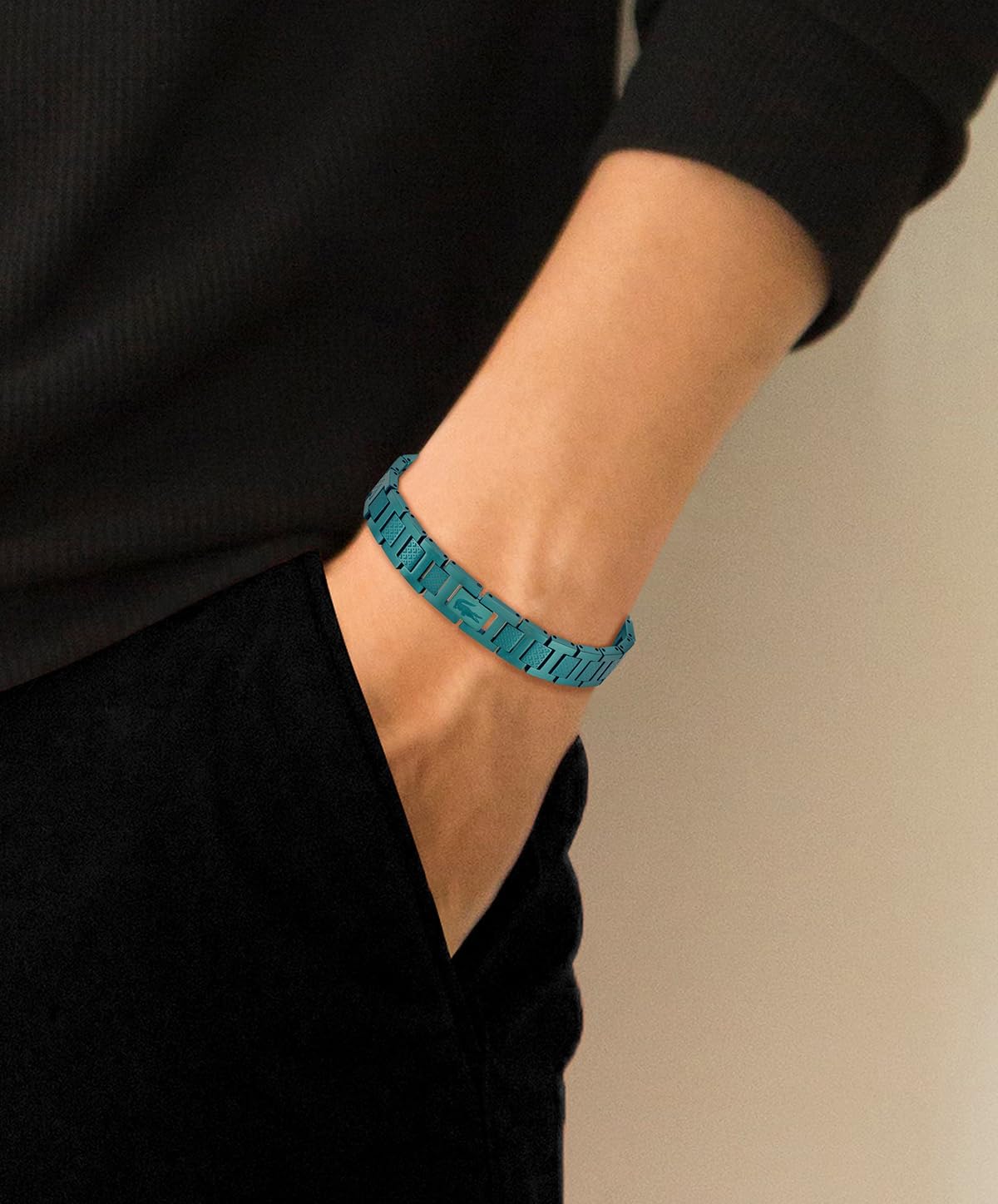Thumbnail 3 de Lacoste Metropole Collection Link Bracelet — Green Ion Plated, H-Link design