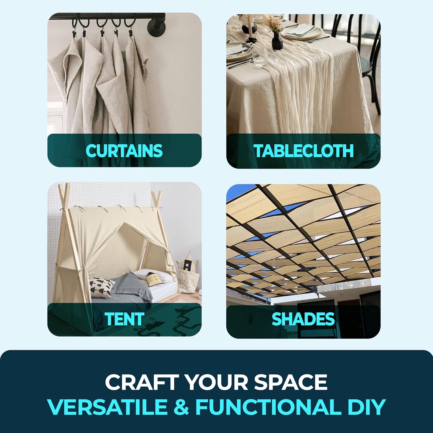 Thumbnail 6 de CS Extra Large Cotton Dust Sheets for Decorating (3.6x2.7m / 12x9ft)