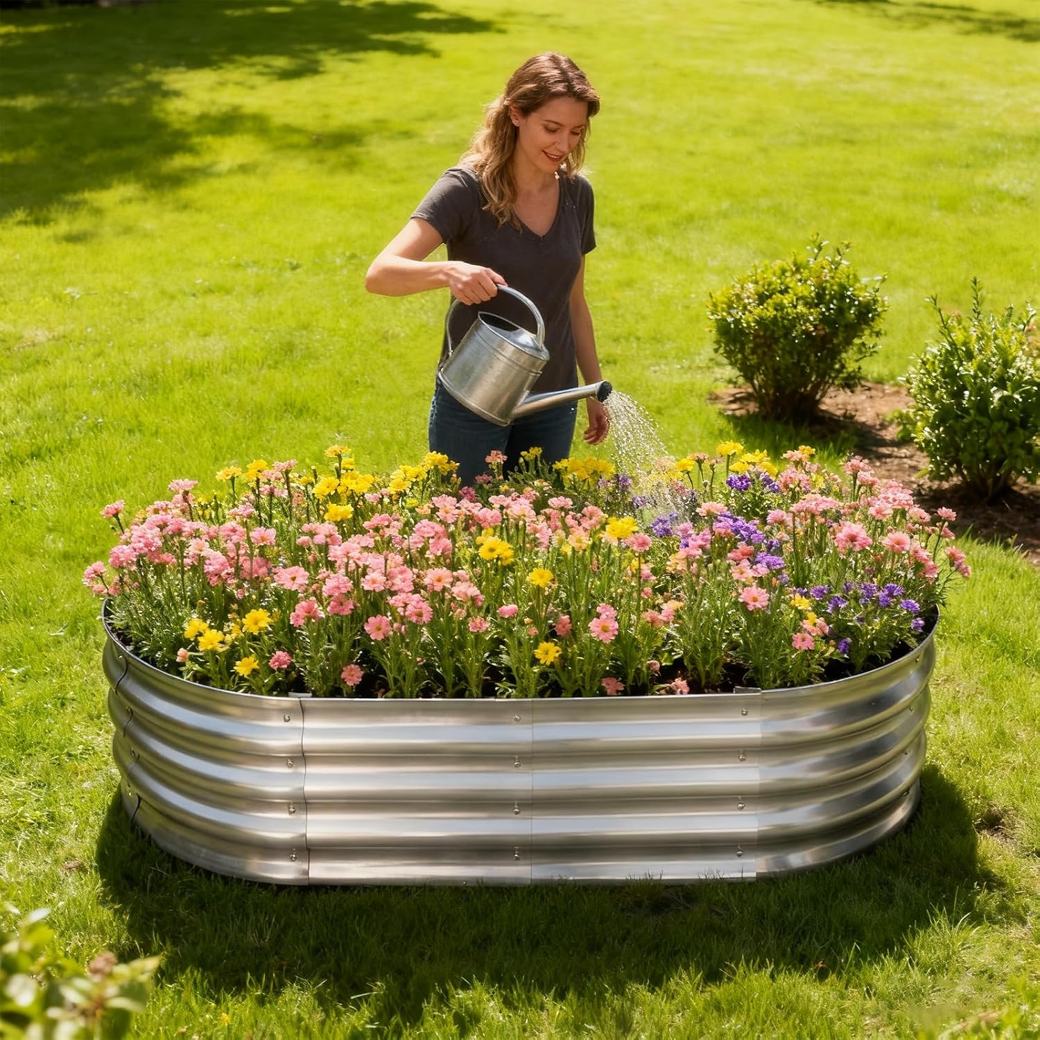 Thumbnail 6 de TATAANTY Galvanized Raised Garden Bed, 4 x 2 x 1 ft