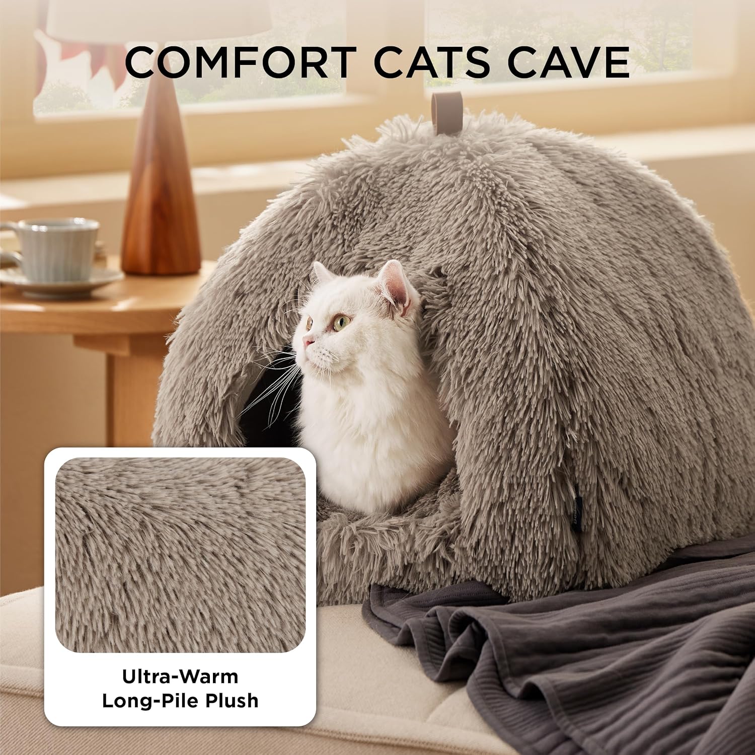 Detalle de Bedsure Cat Cave Bed 44x44x44cm