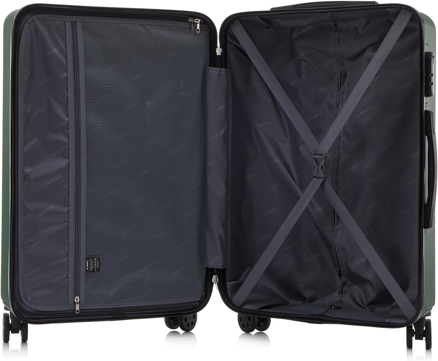 Thumbnail 6 de YONSLY Trolley Reisekoffer Travel Suitcase mit 4 Rollen 360° (Hartschalen, Zahlenschloss) – S, Roségold