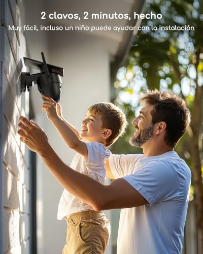 Detalle de COOAU 2K Cámara de vigilancia exterior solar