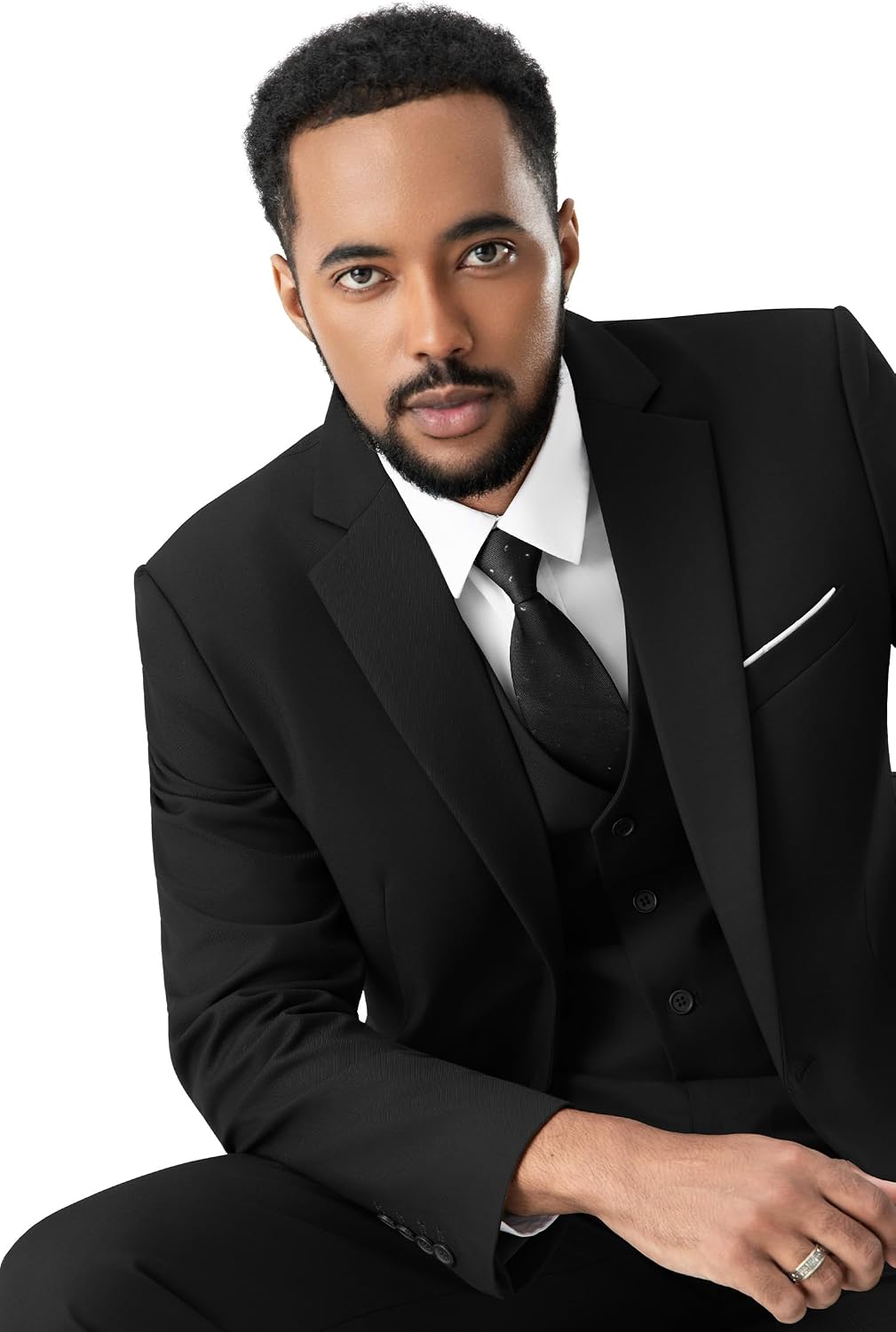 Thumbnail 1 de MAGE MALE Men's 3-Piece Slim Fit Suit, 2-Button Jacket