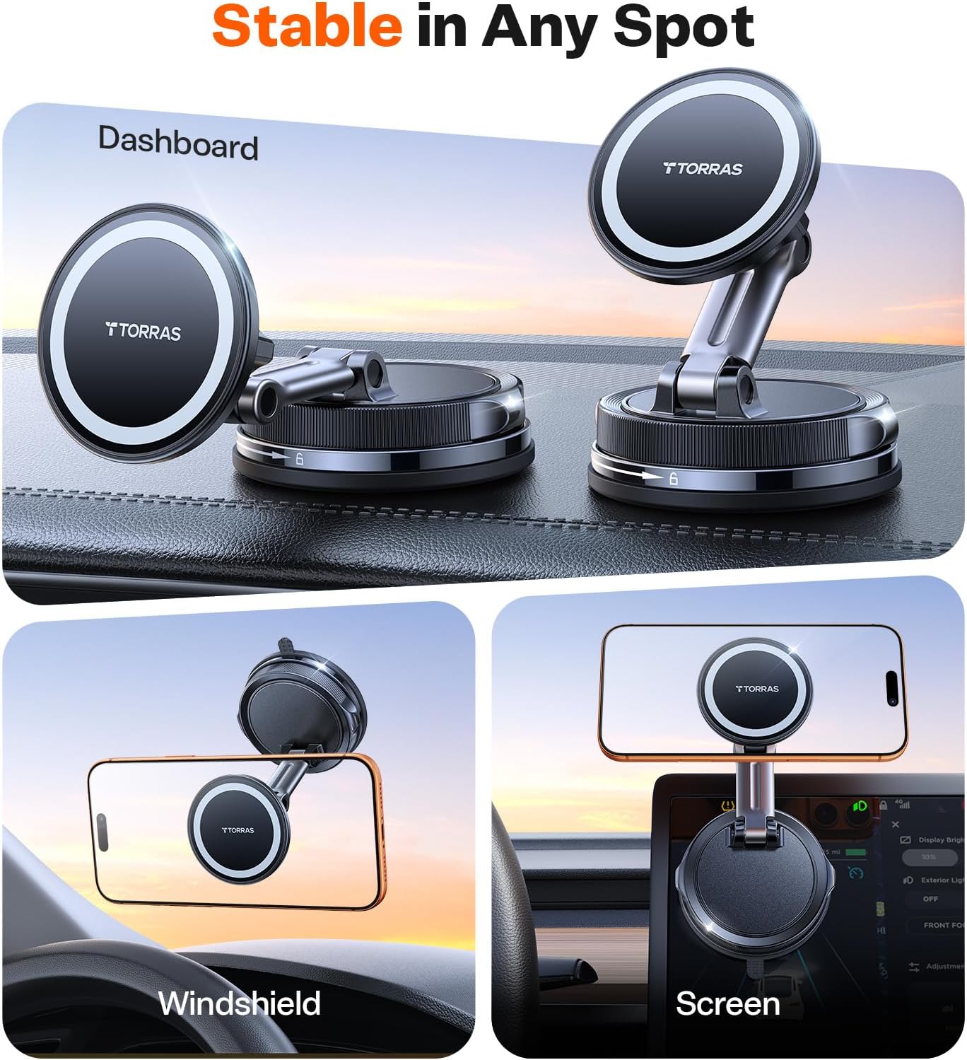 Detalle 2 de TORRAS 2026 MagSafe Car Mount 98+ lbs suction