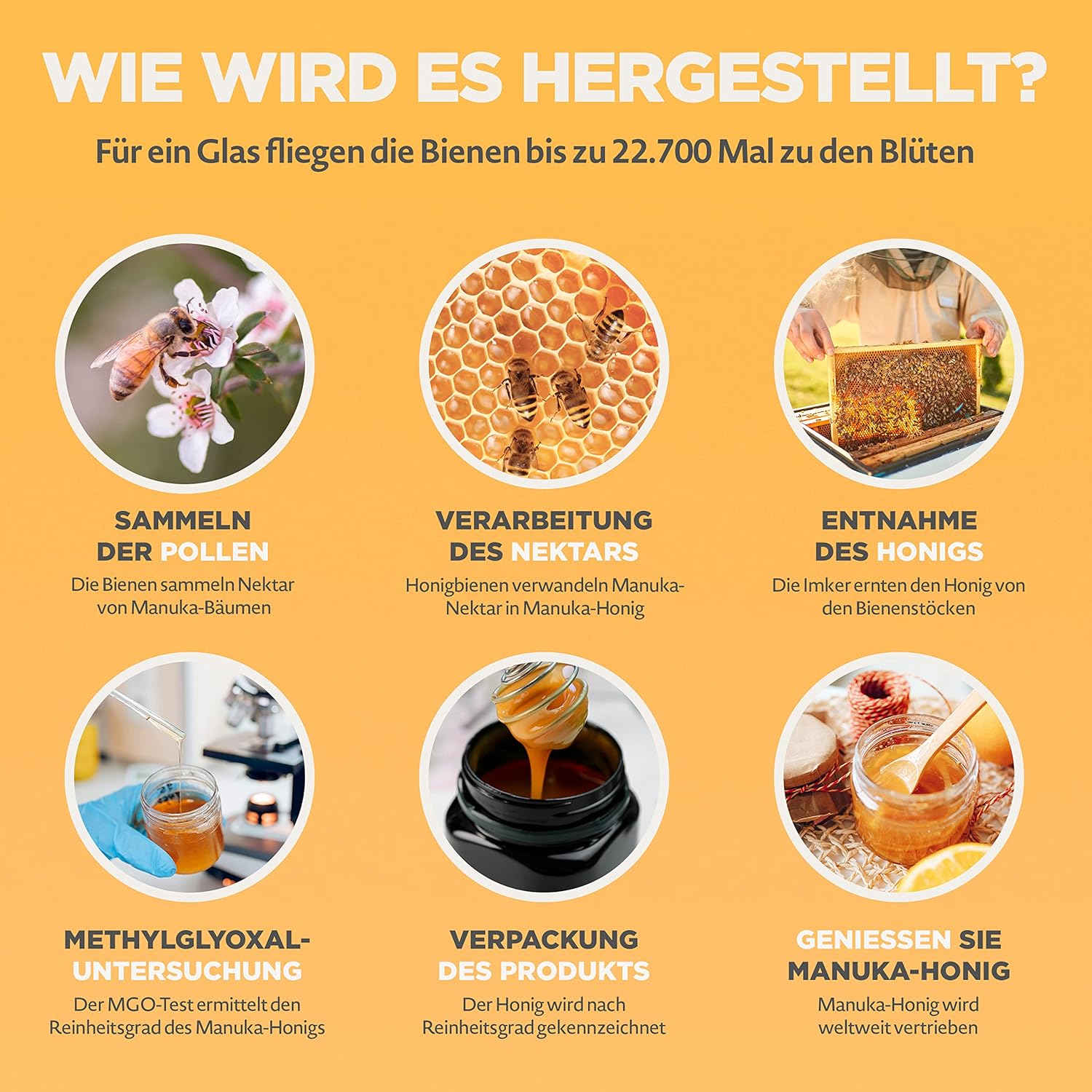 Thumbnail 6 de NaturalePiù Manuka-Honig 400+ MGO (500 g) – aus Neuseeland getestet auf Methylglyoxal