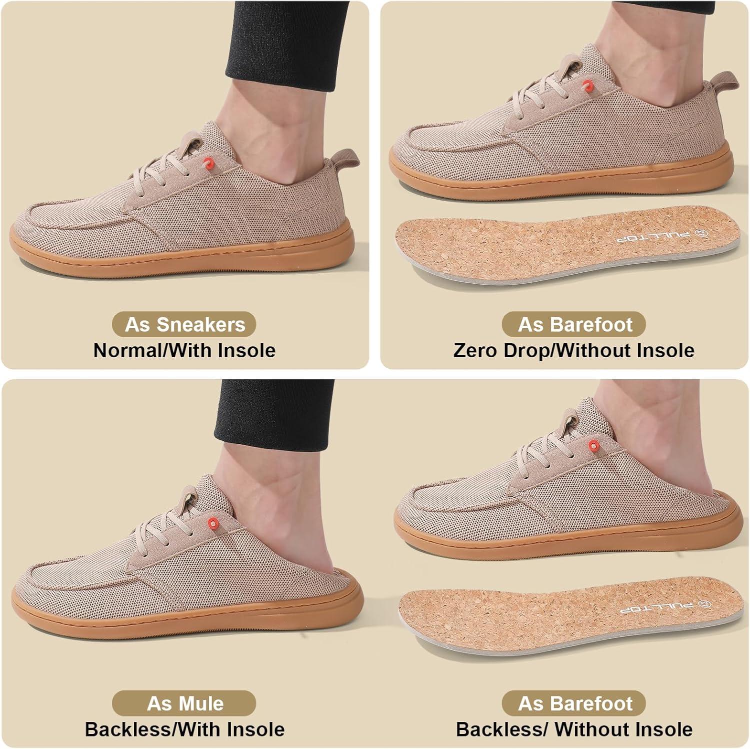 Thumbnail 5 de Men's Barefoot Wide Toe Box Shoes minimalist slip-on walking shoes