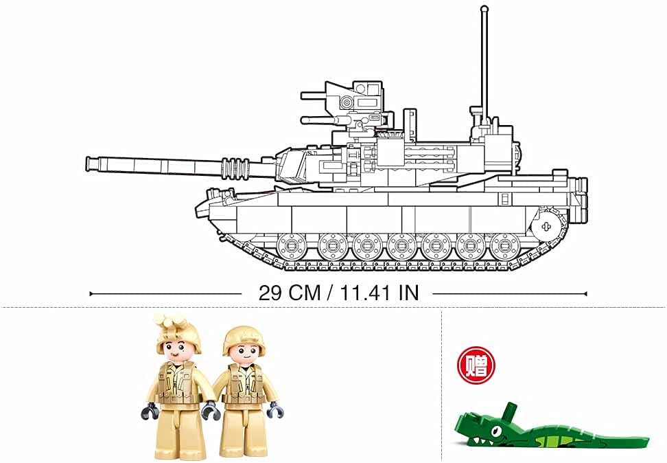 Detalle de Sluban Model Bricks M1A2 SEP V2 Abrams – Tank da battaglia 781 pezzi, M38-B0892, multicolore